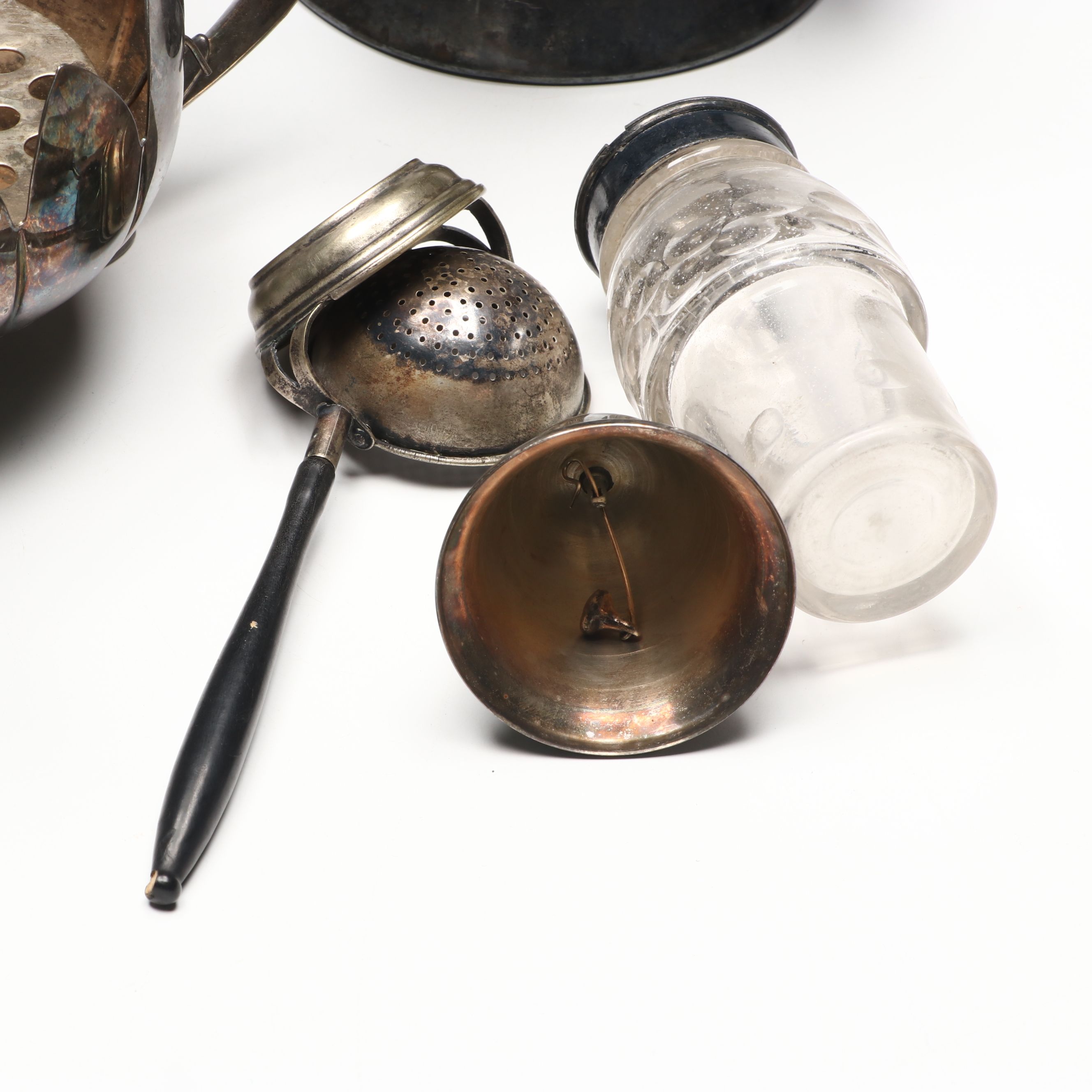 Poole and Leonard Silver Plate Candelabra with More Plate Utensils and Tableware