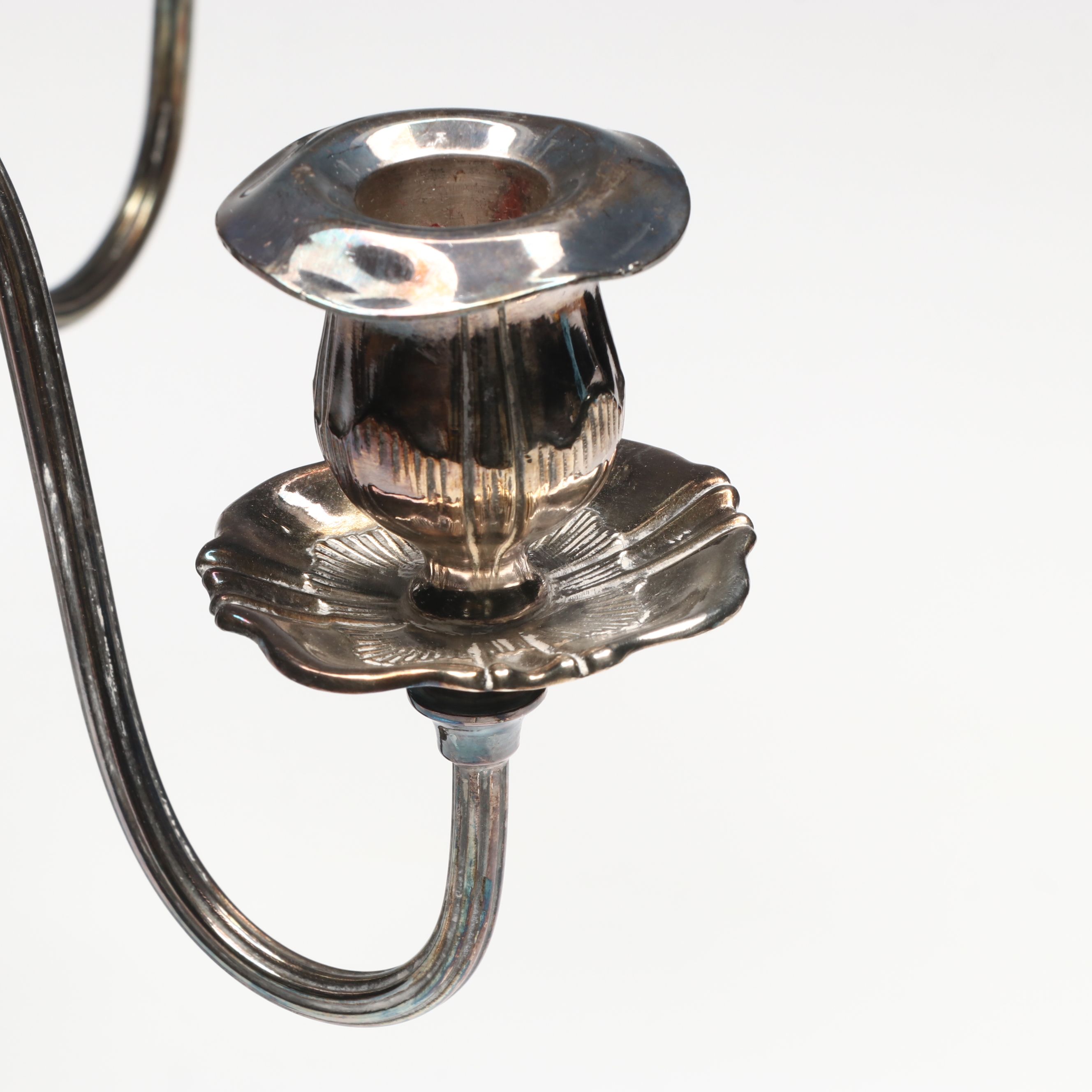 Poole and Leonard Silver Plate Candelabra with More Plate Utensils and Tableware