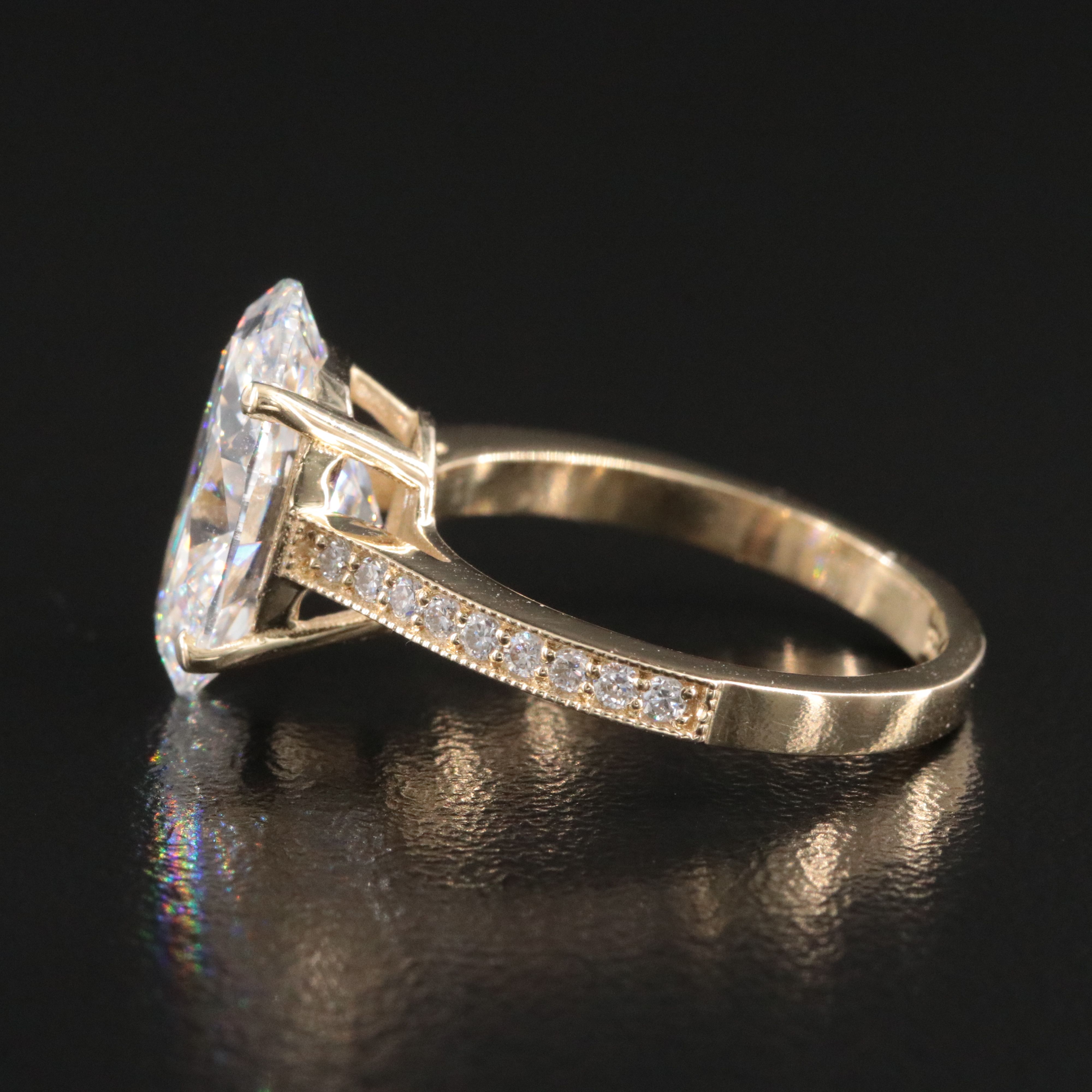 14K 5.26 CTW Lab Grown Diamond Ring with IGI Report