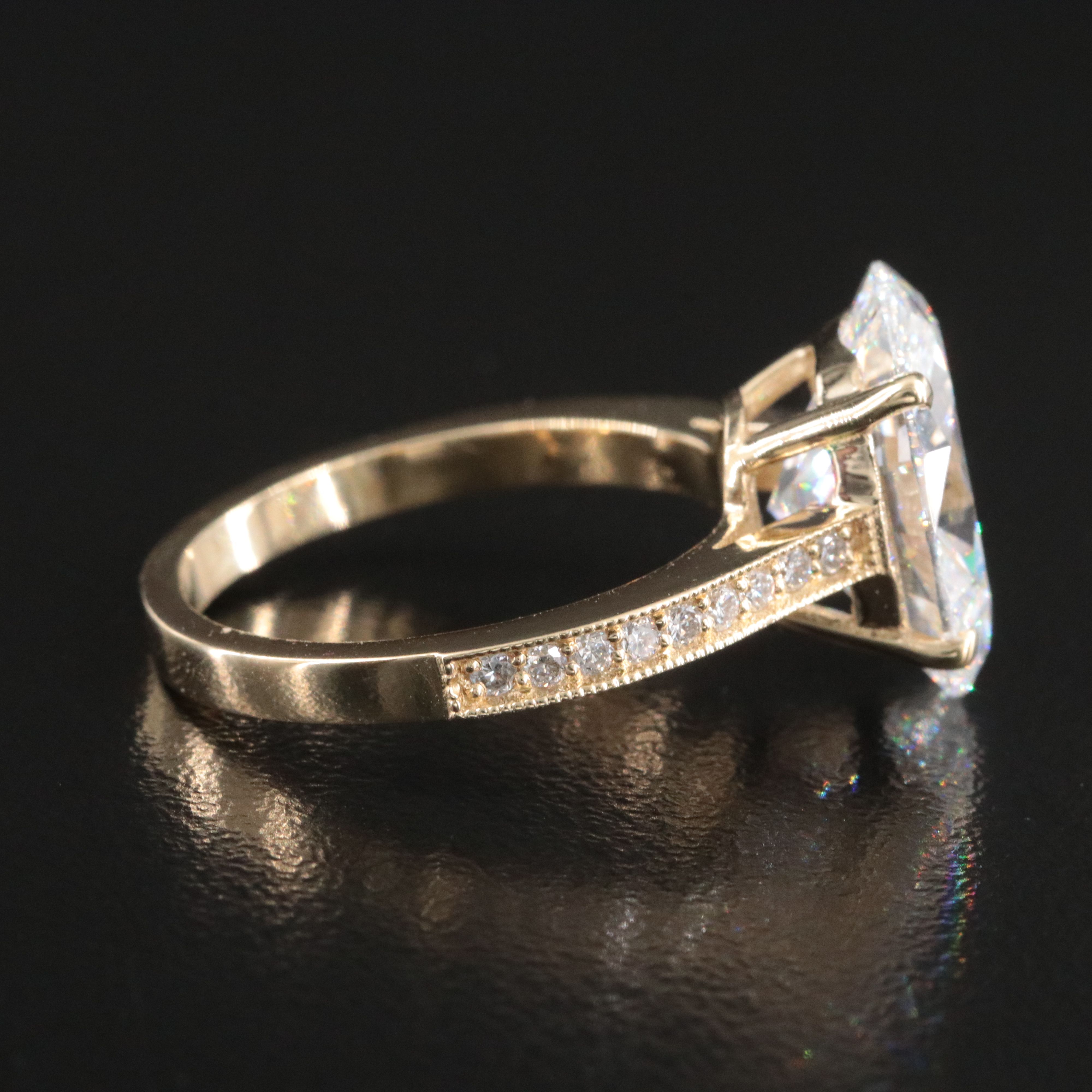 14K 5.26 CTW Lab Grown Diamond Ring with IGI Report