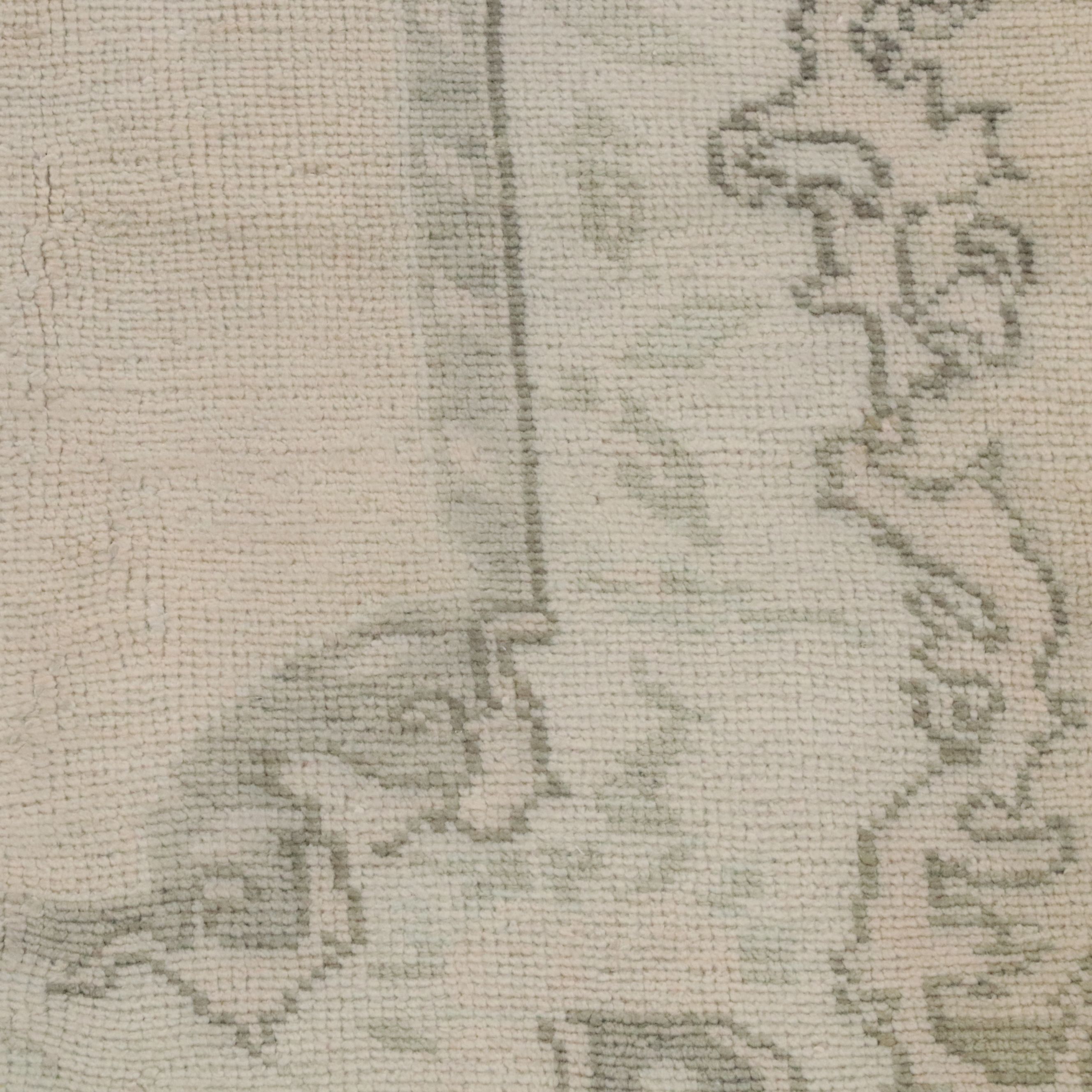 4'6 x 7'7 Hand-Knotted Turkish Oushak Area Rug