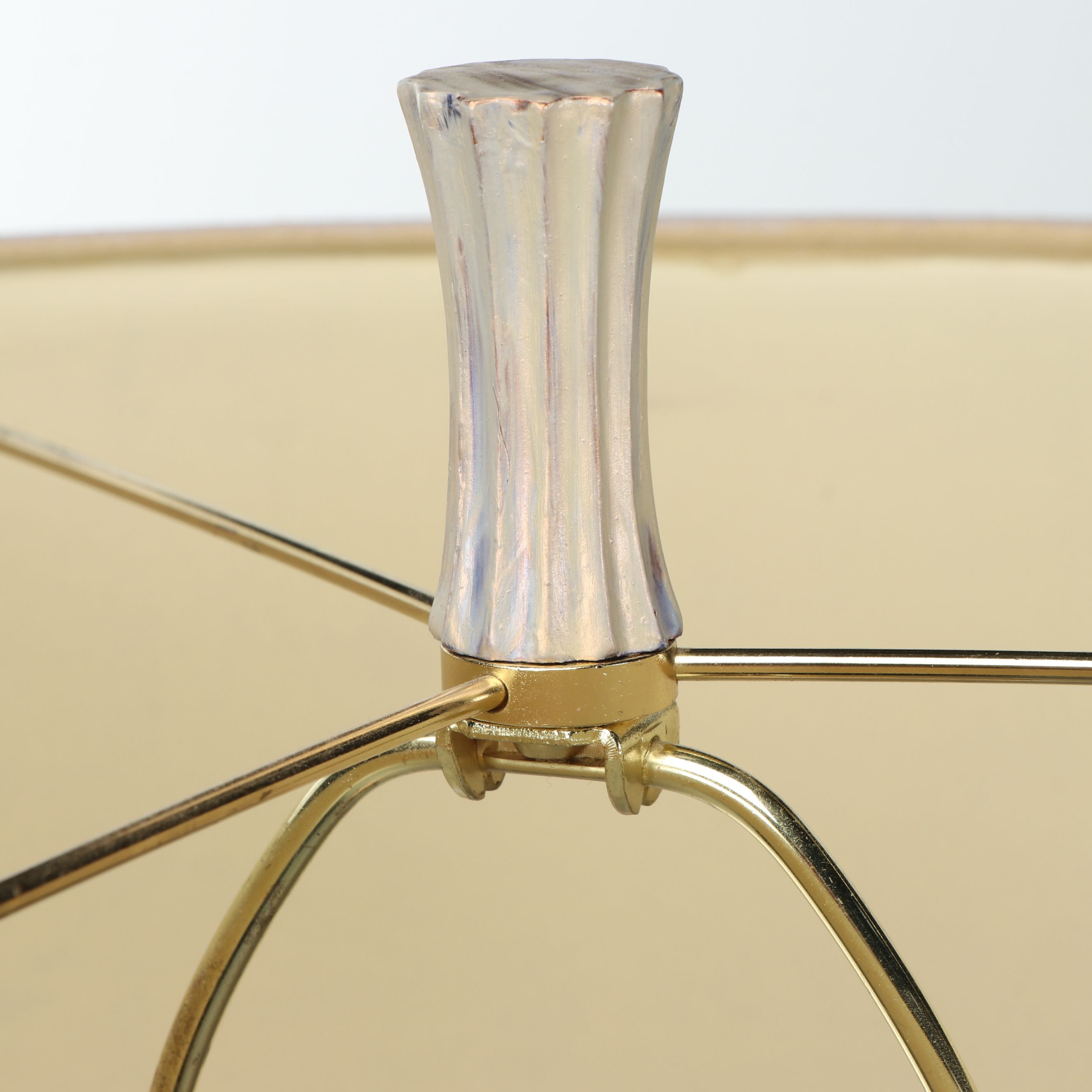 Postmodern Style Silver Finish Floor Lamp with Textured Drum Shade