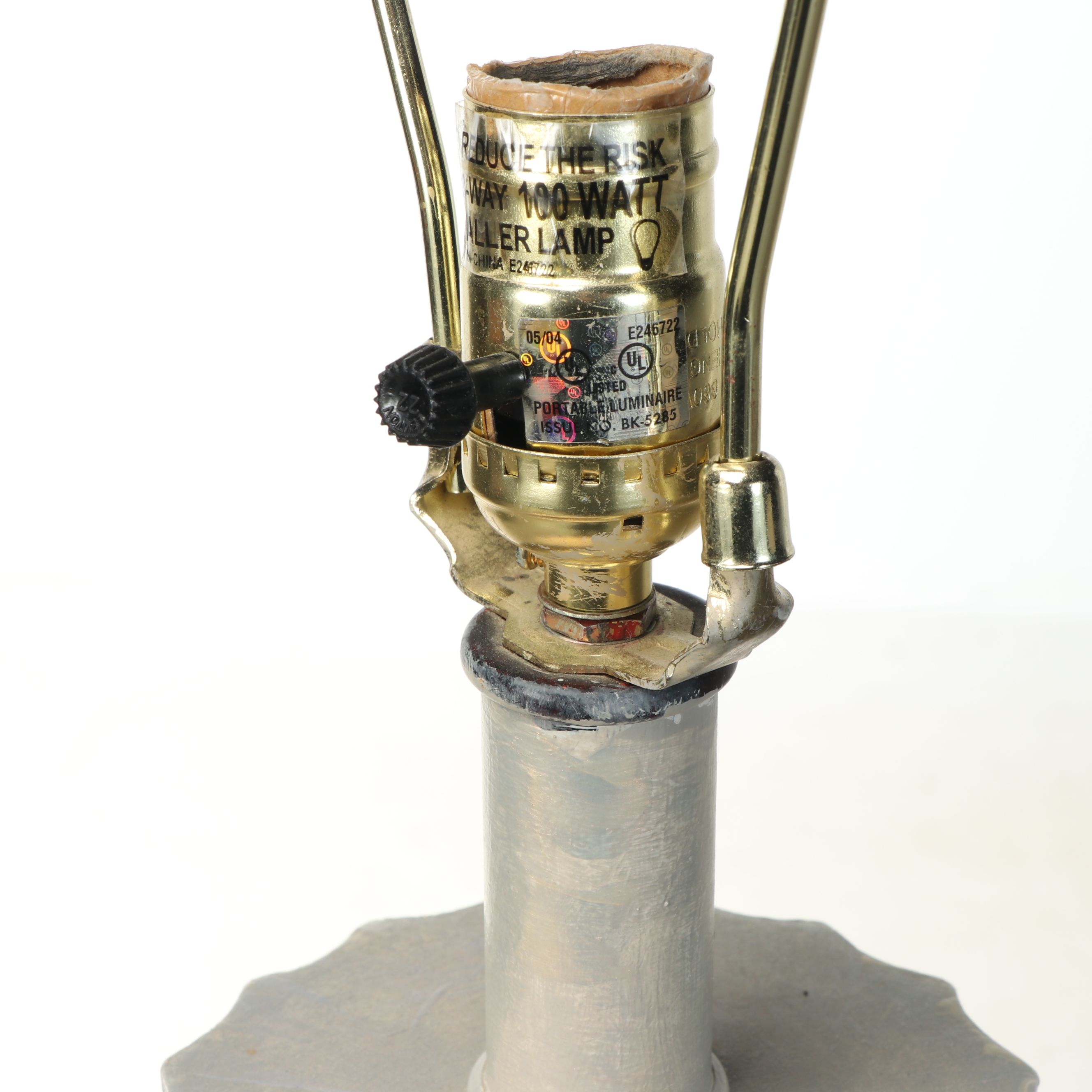 Postmodern Style Silver Finish Floor Lamp with Textured Drum Shade