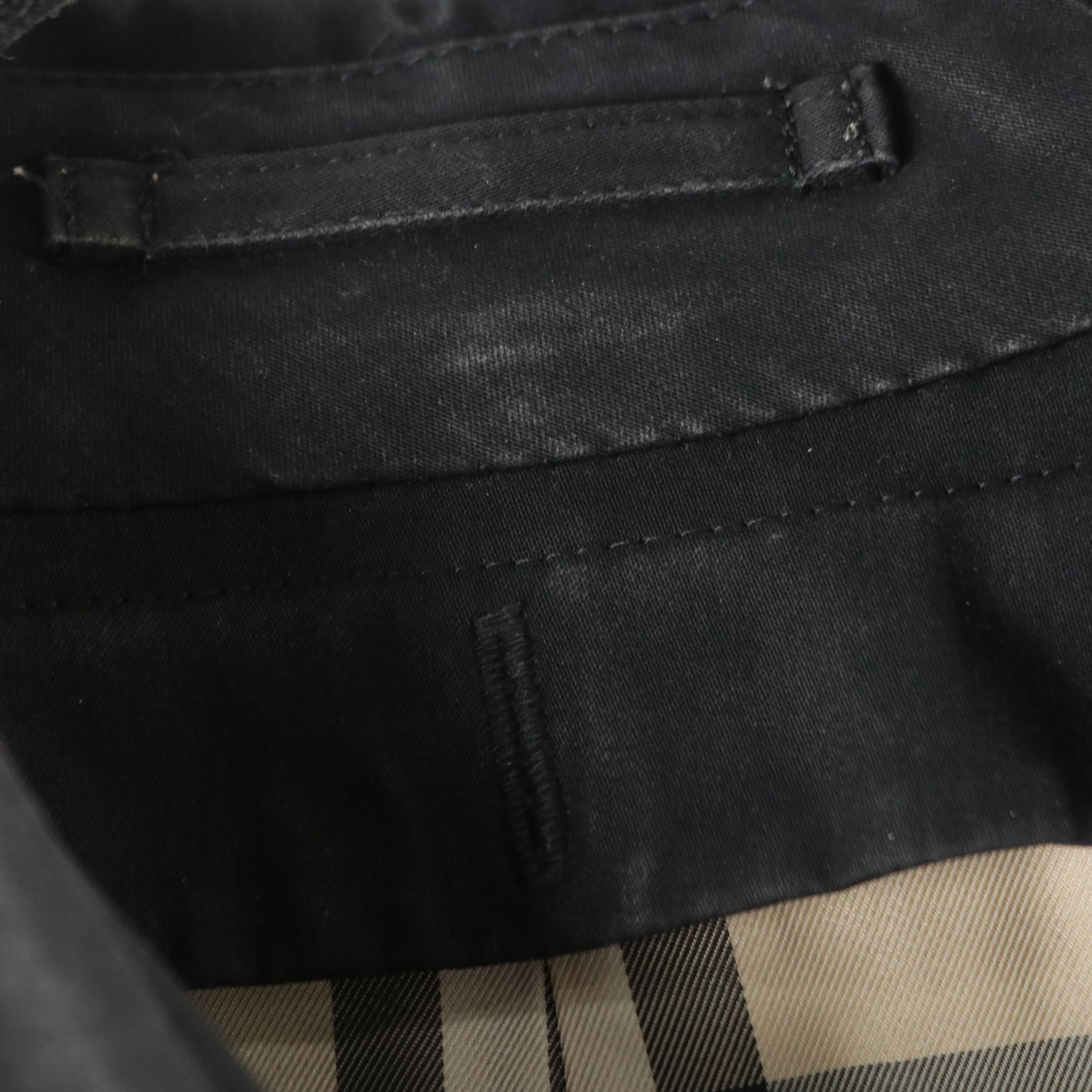 Burberry London Double-Breasted Trench Coat in PU Coated Cotton