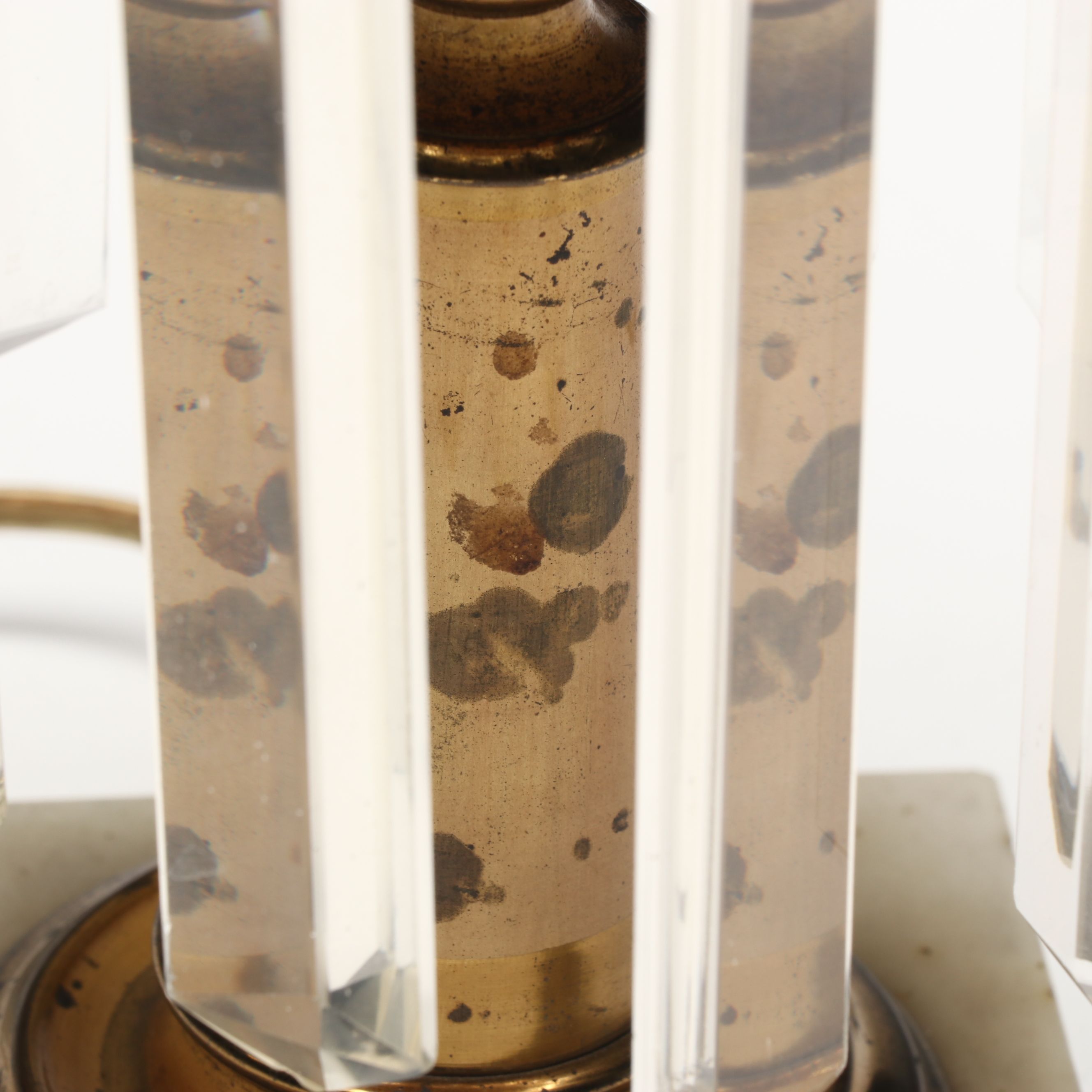 Bohemian Style Etched Glass and Crystal Accent Lamp