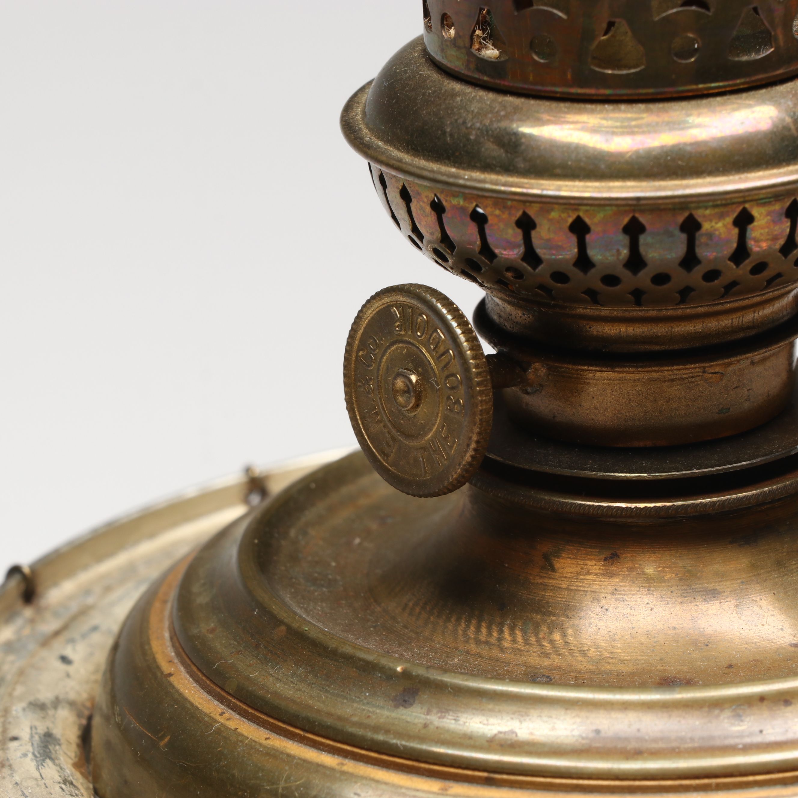 Bohemian Style Etched Glass and Crystal Accent Lamp