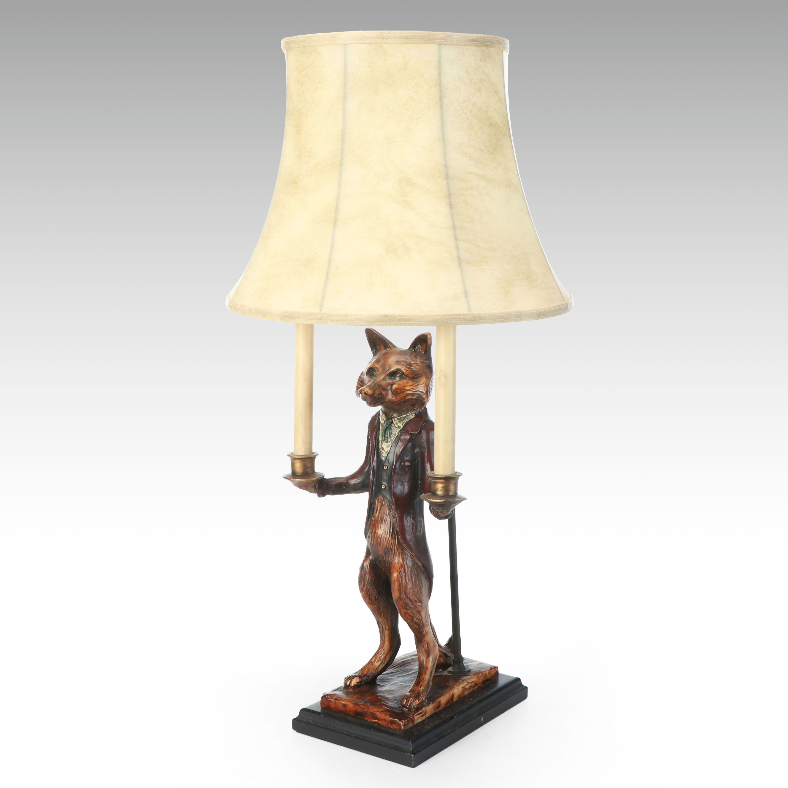Fancy Fox Figural Table Lamp