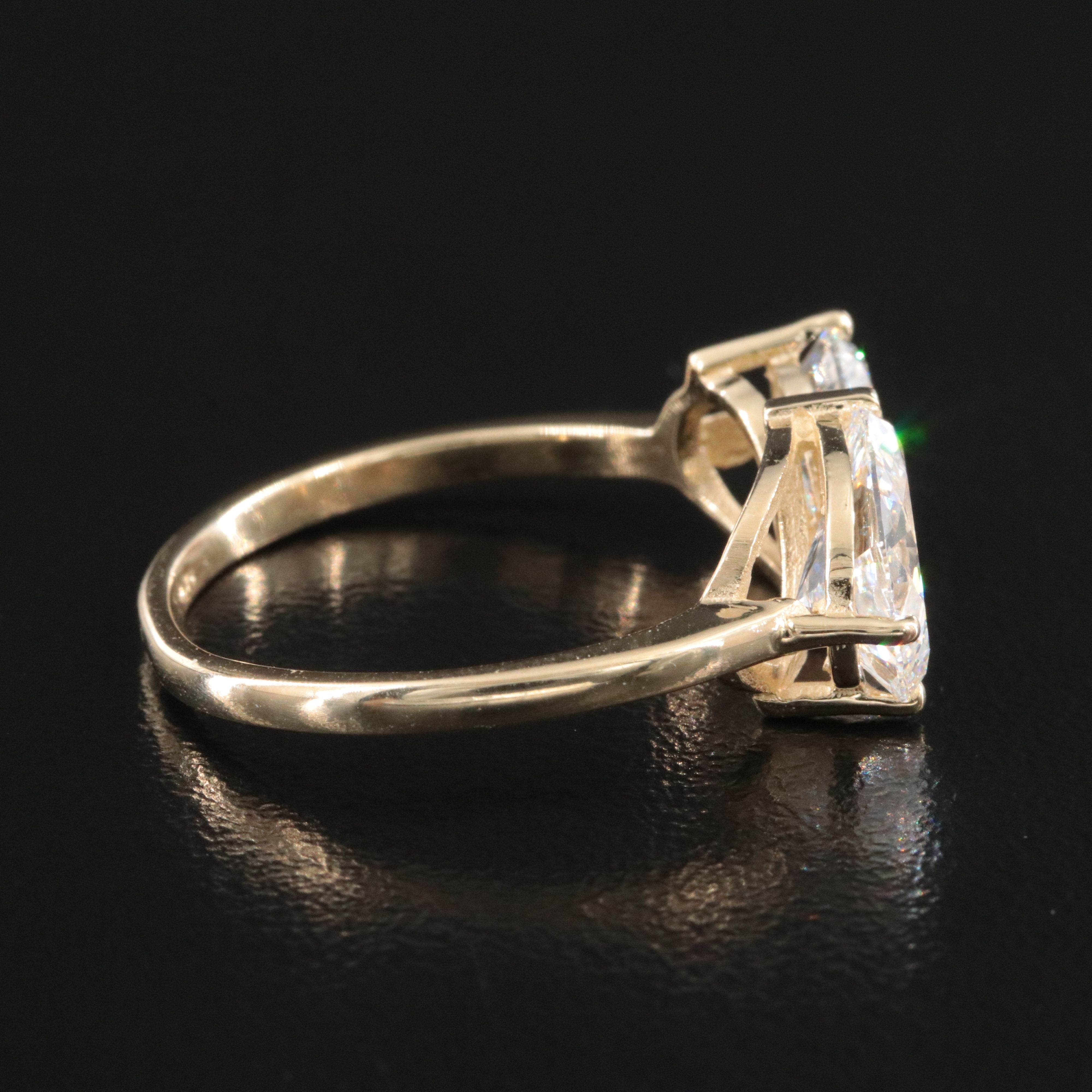 14K 2.82 CTW Lab Grown Diamond Toi et Moi Bypass Ring with IGI Reports