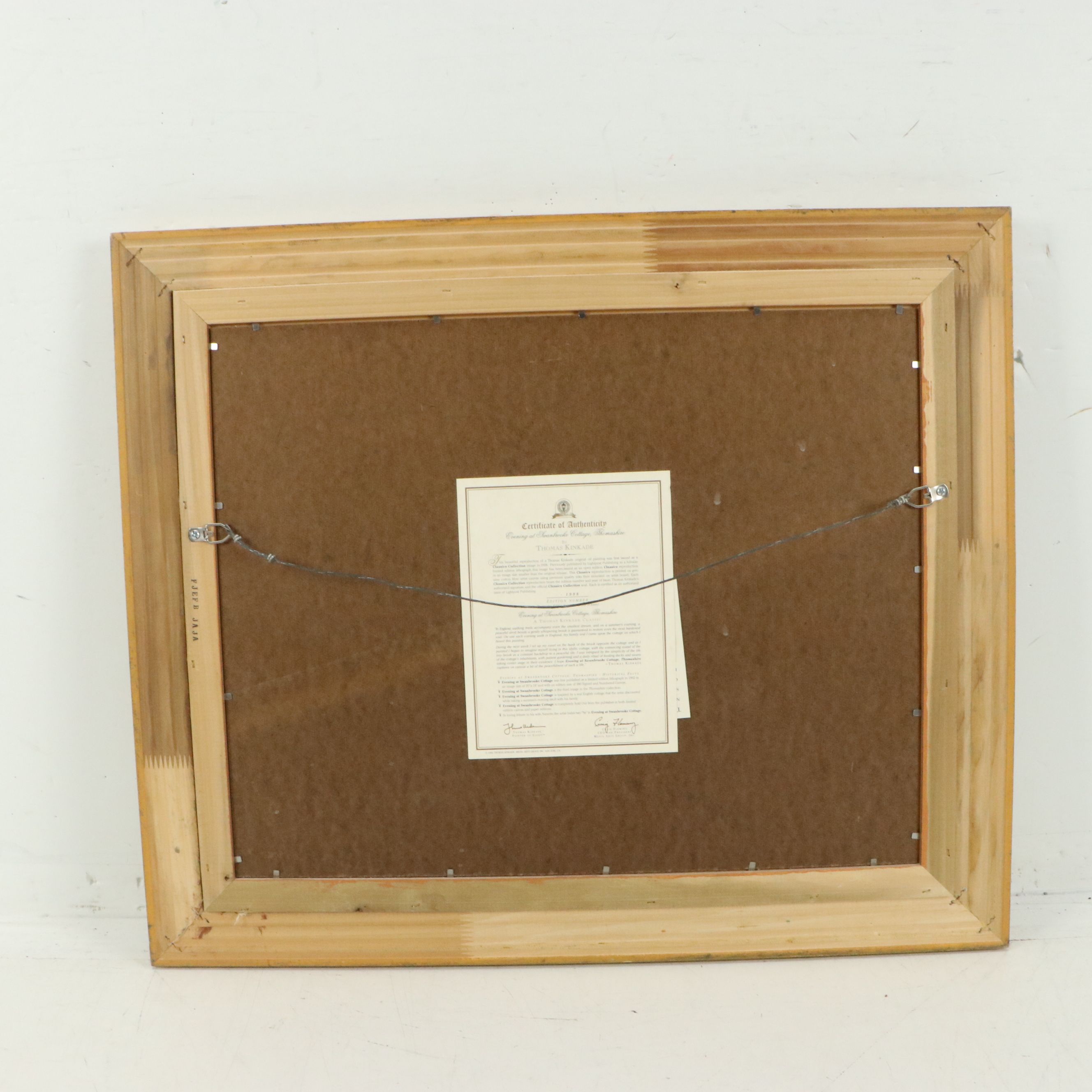 Thomas Kinkade Offset Lithograph "Evening at Swanbrooke Cottage," 1998