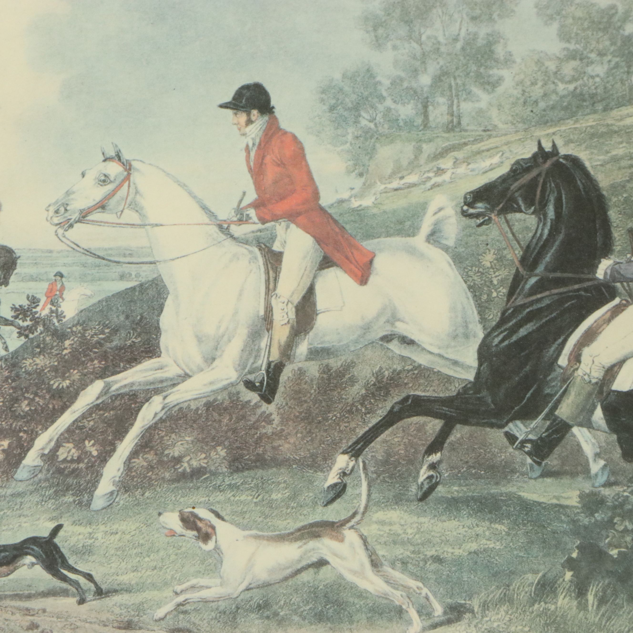 After Carle Vernet and H. Alken Prints of Hunting Scenes, Mid to Late 20th C.