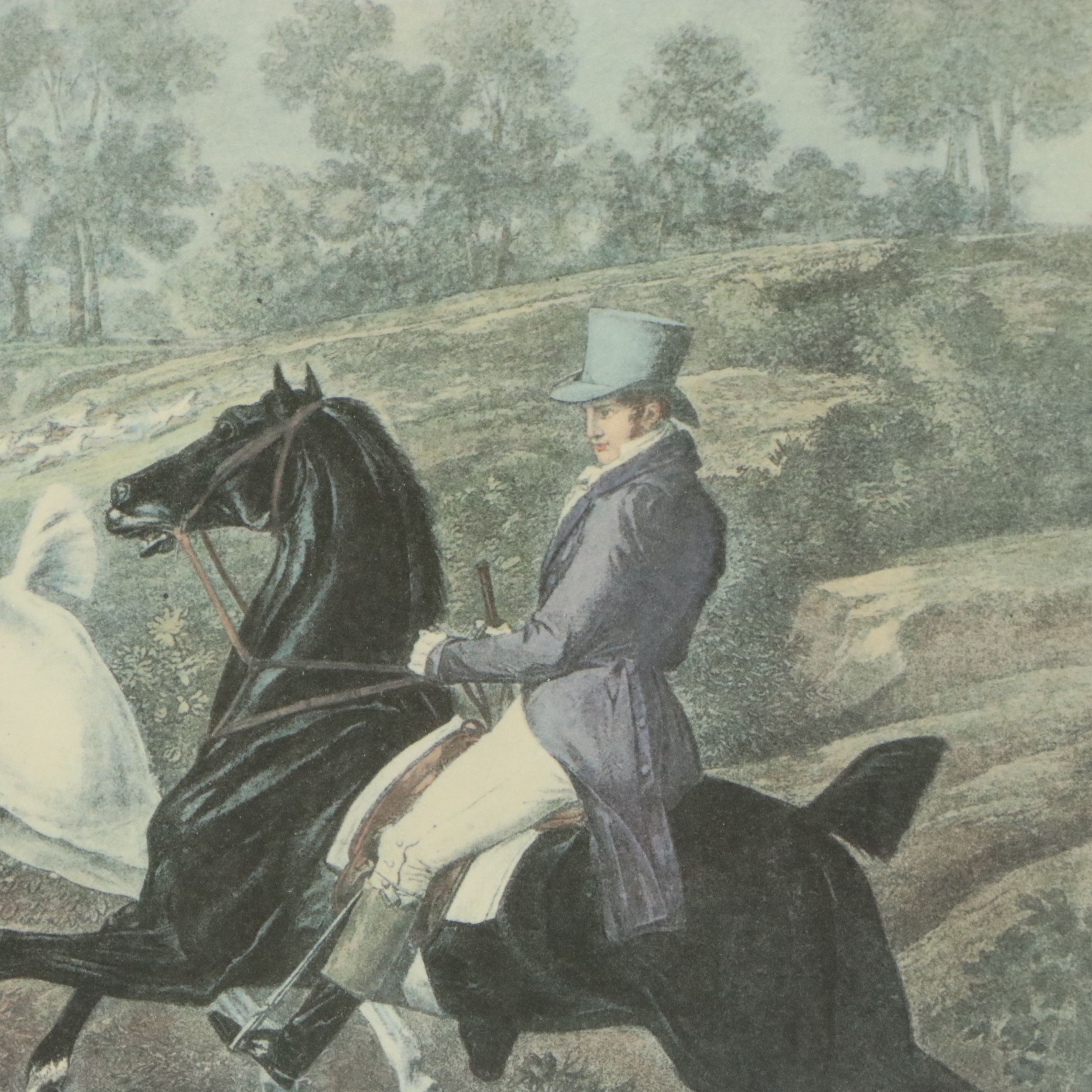 After Carle Vernet and H. Alken Prints of Hunting Scenes, Mid to Late 20th C.