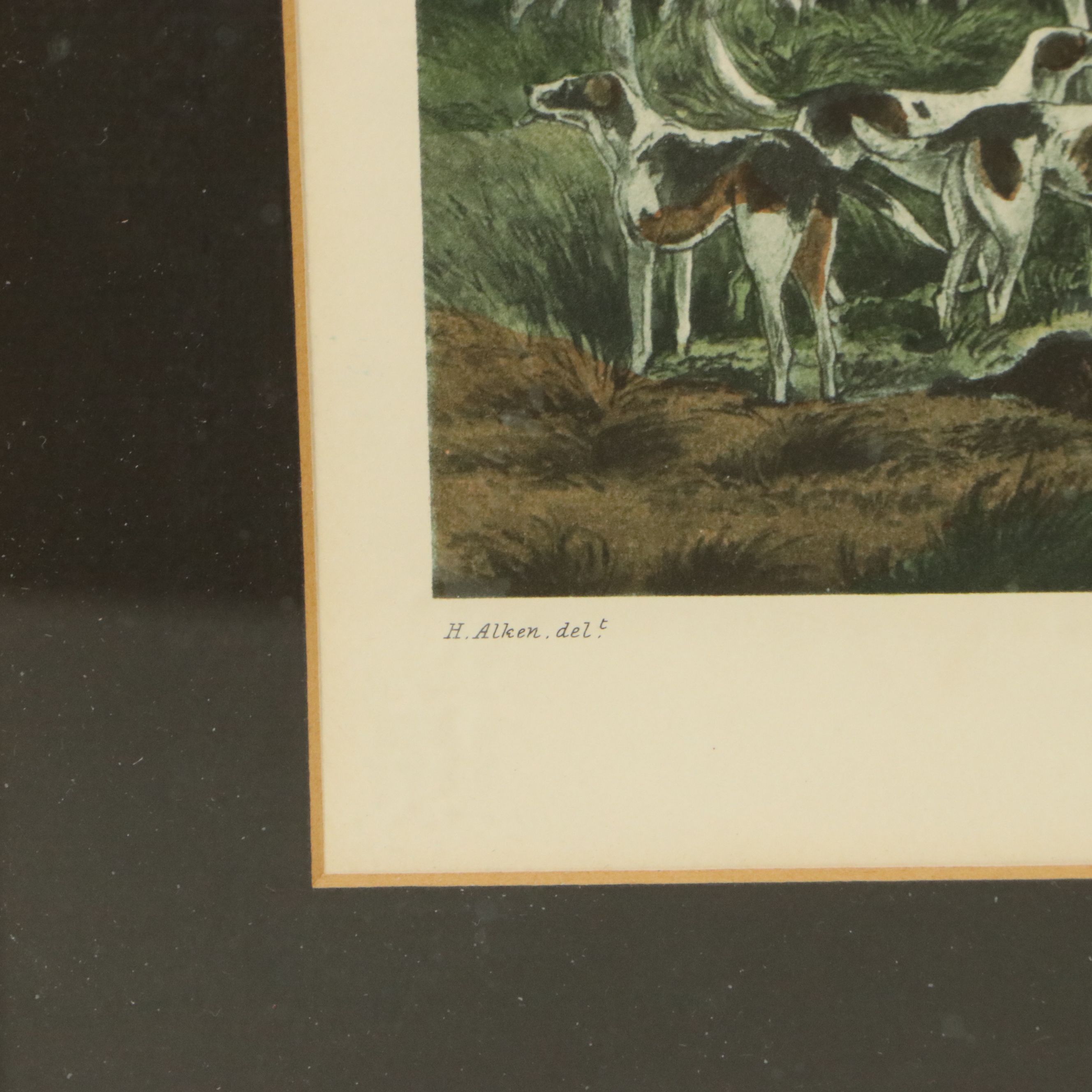 After Carle Vernet and H. Alken Prints of Hunting Scenes, Mid to Late 20th C.