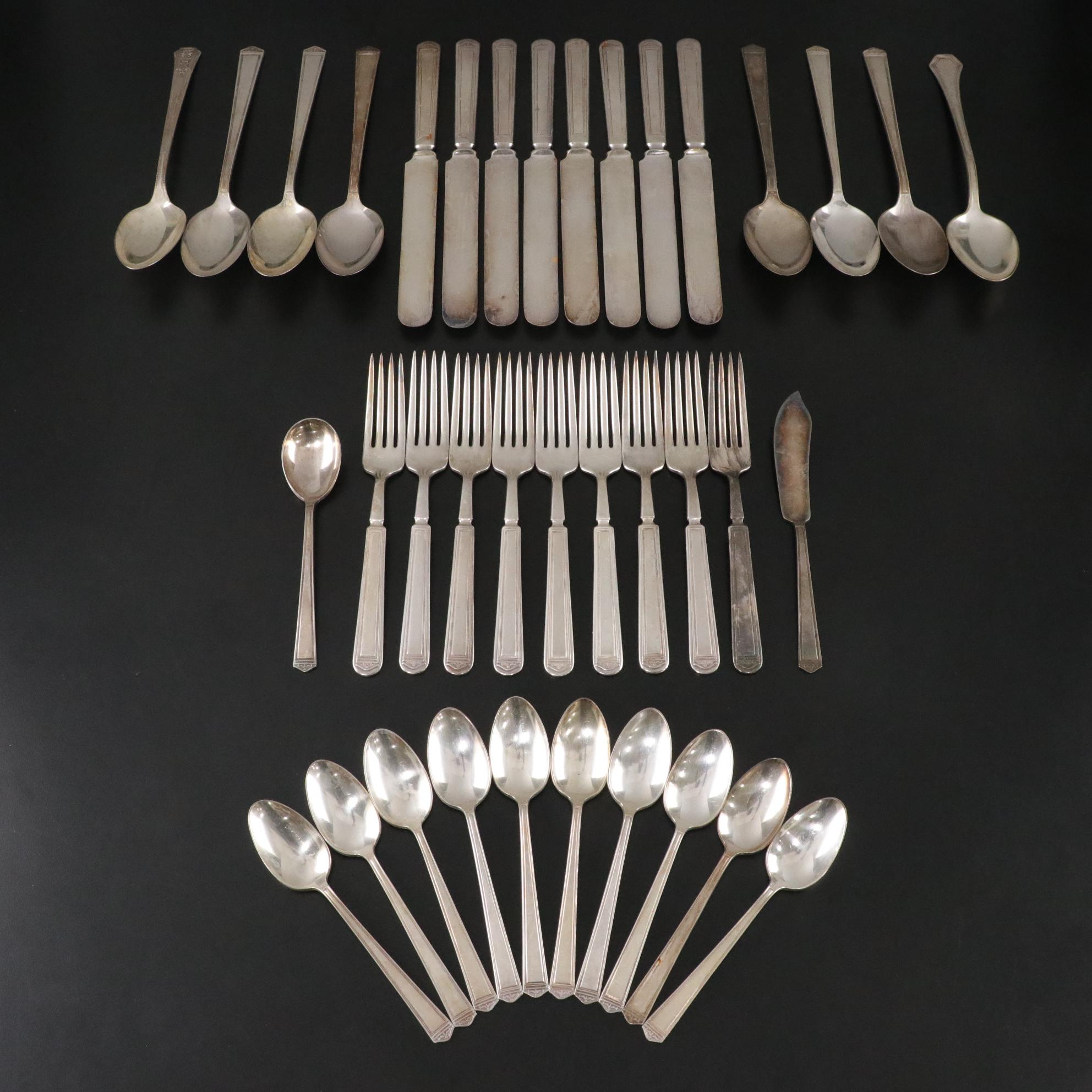 Rogers Bros. "Anniversary" Silver Plate Flatware, Early 20th Century
