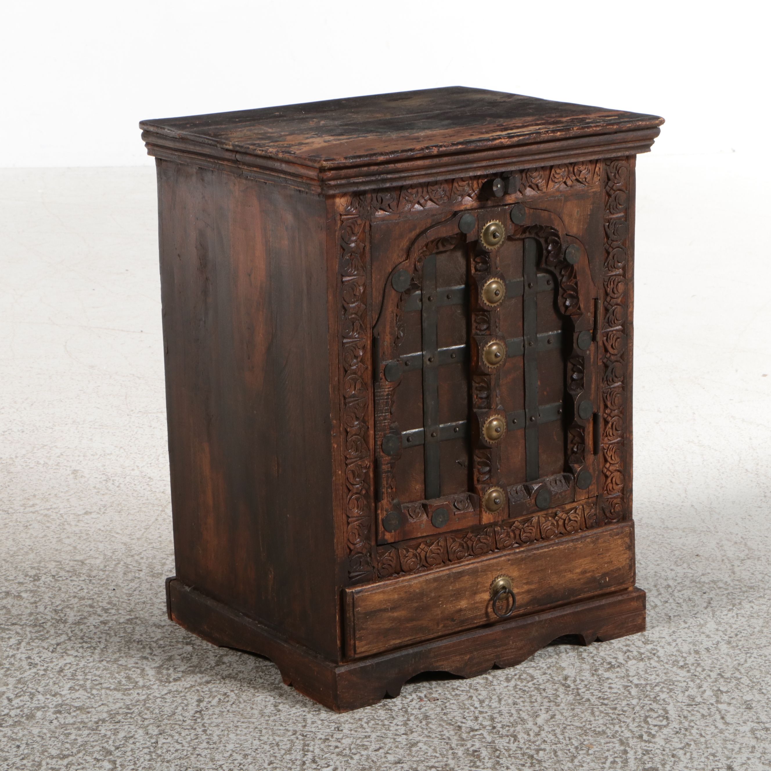 Anglo-Indian Carved Hardwood Cabinet