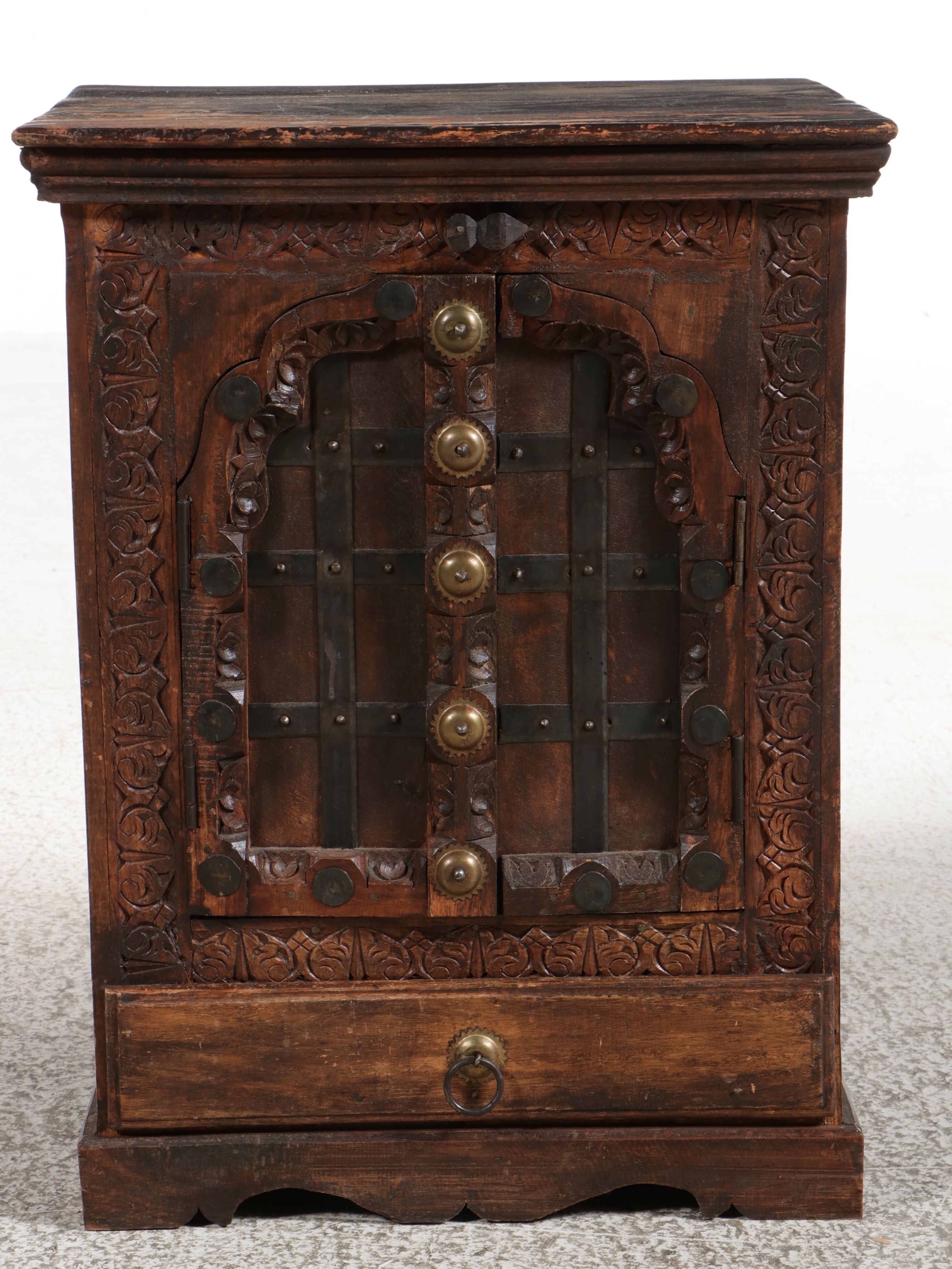 Anglo-Indian Carved Hardwood Cabinet