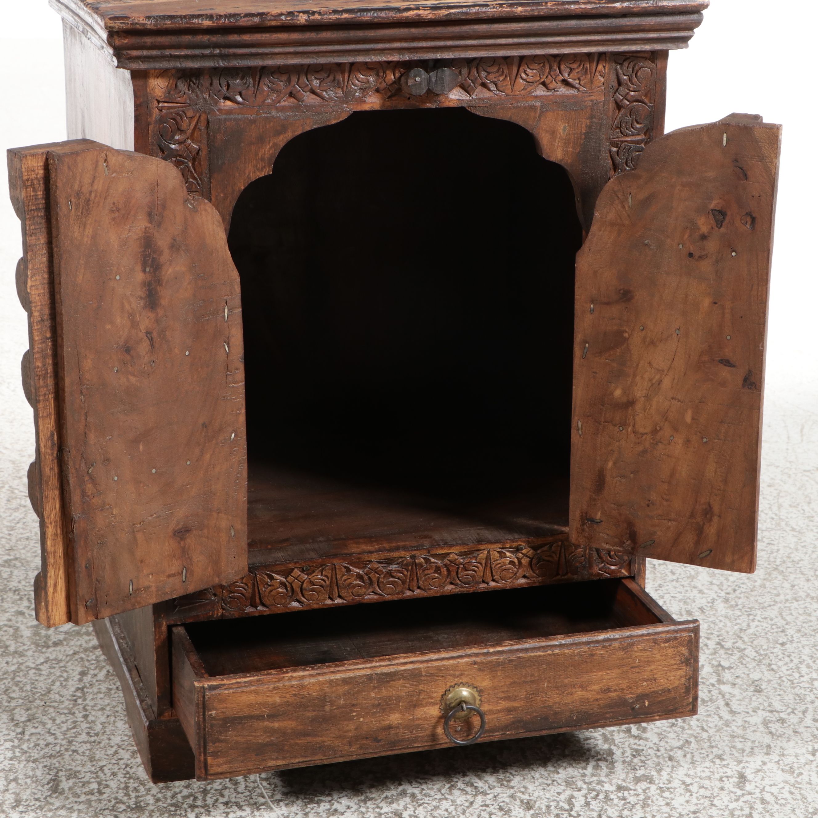 Anglo-Indian Carved Hardwood Cabinet