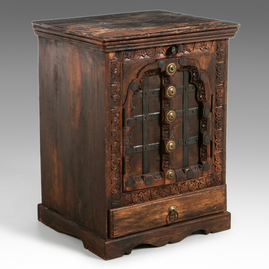 Anglo-Indian Carved Hardwood Cabinet