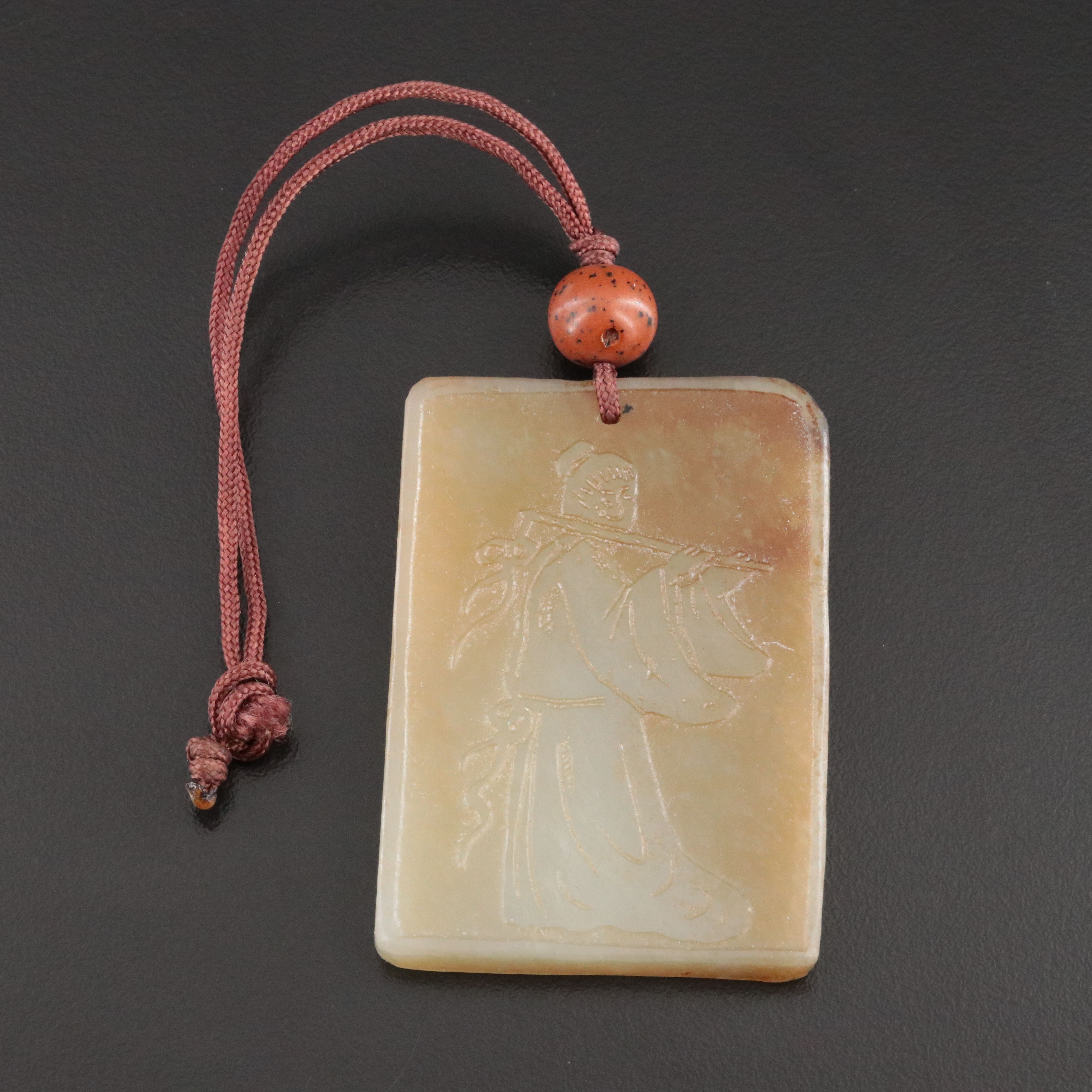 Carved Serpentine Amulet