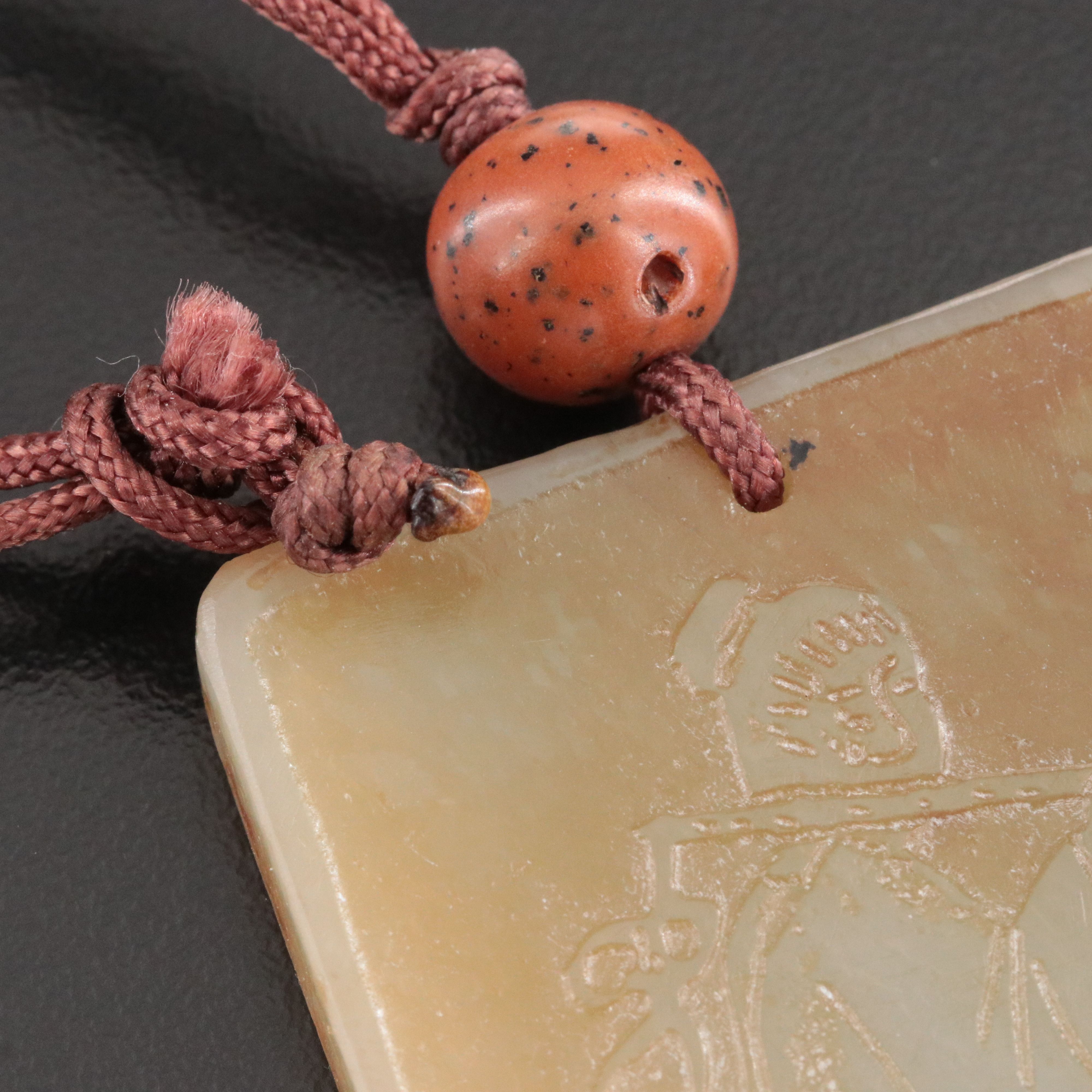 Carved Serpentine Amulet