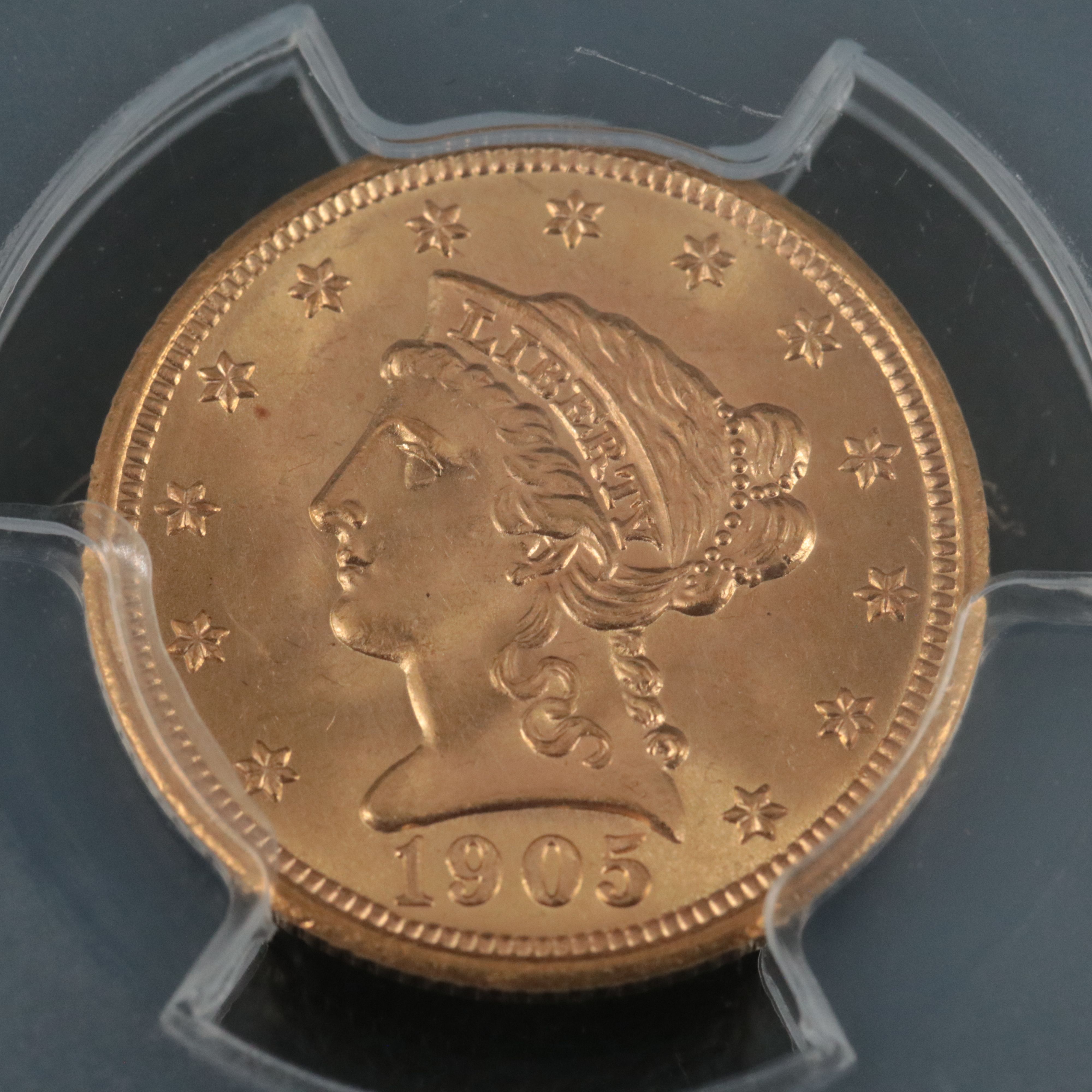 PCGS Graded MS64 1905 Liberty Head $2.50 Gold Quarter Eagle