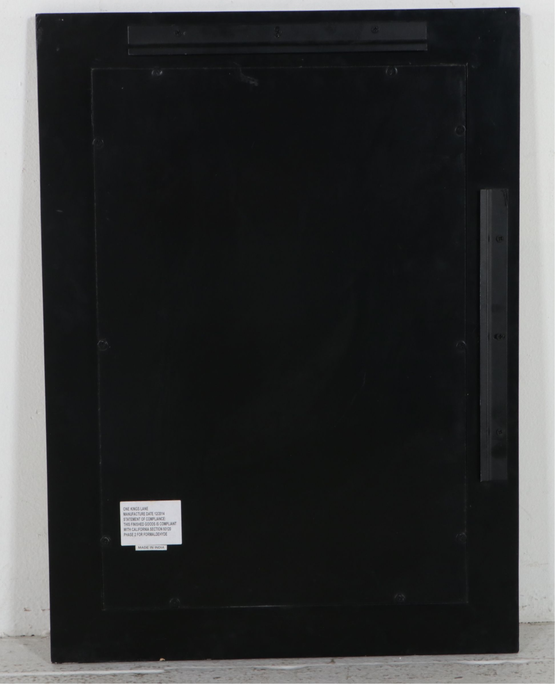 Contemporary Striped Bone and Resin Inlay Rectangular Wall Mirror