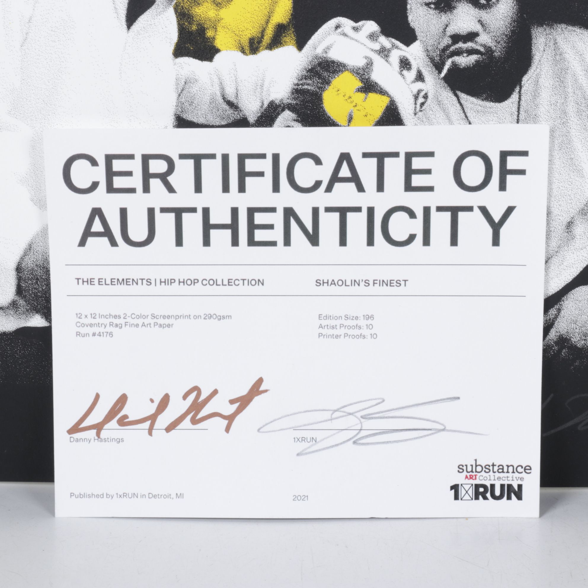 Danny Hastings 2-Color Screenprint "Shaolin's Finest", 2021