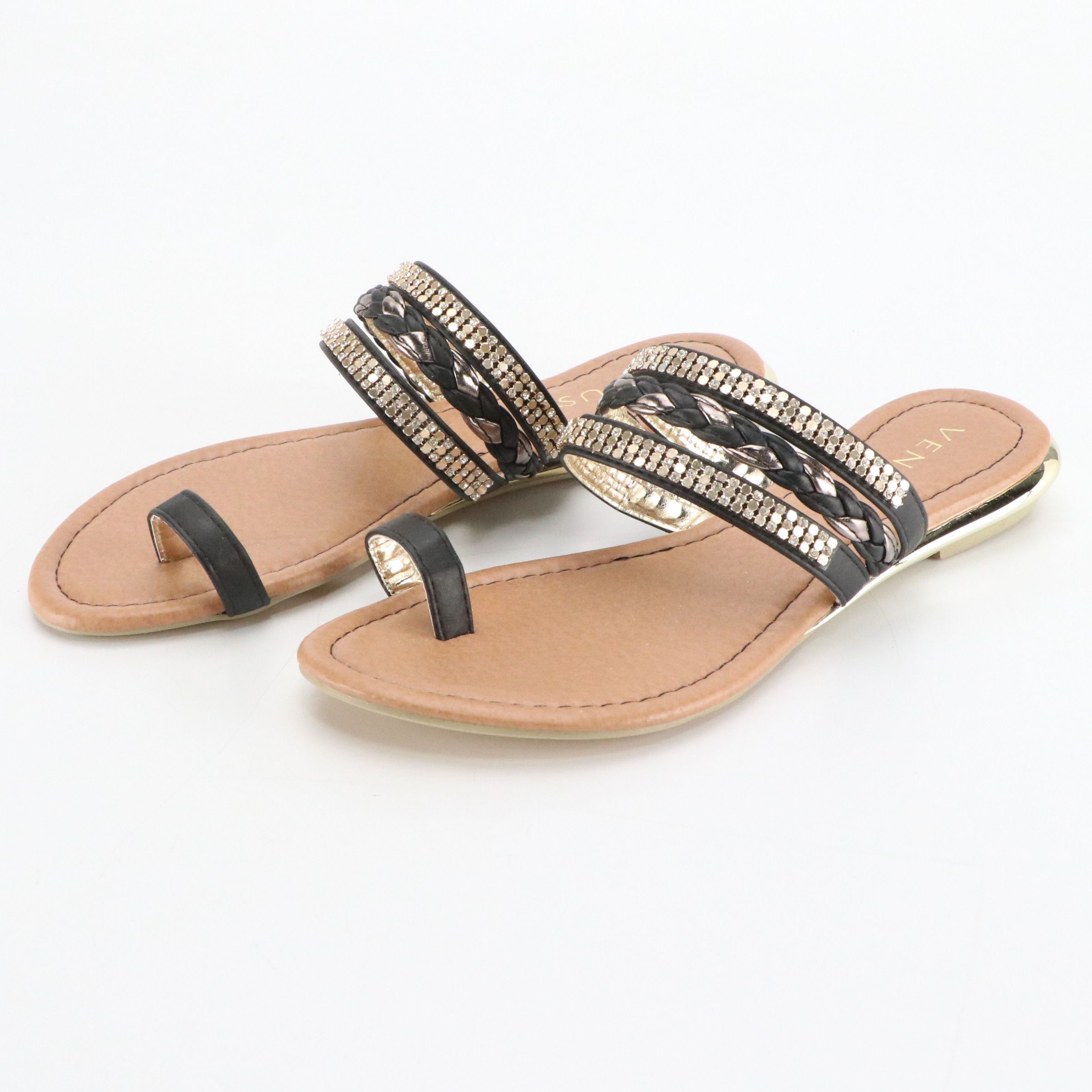 Hunters Run Beaded Leather Fringe Moccasins, Venus Embellished Sandals in Box