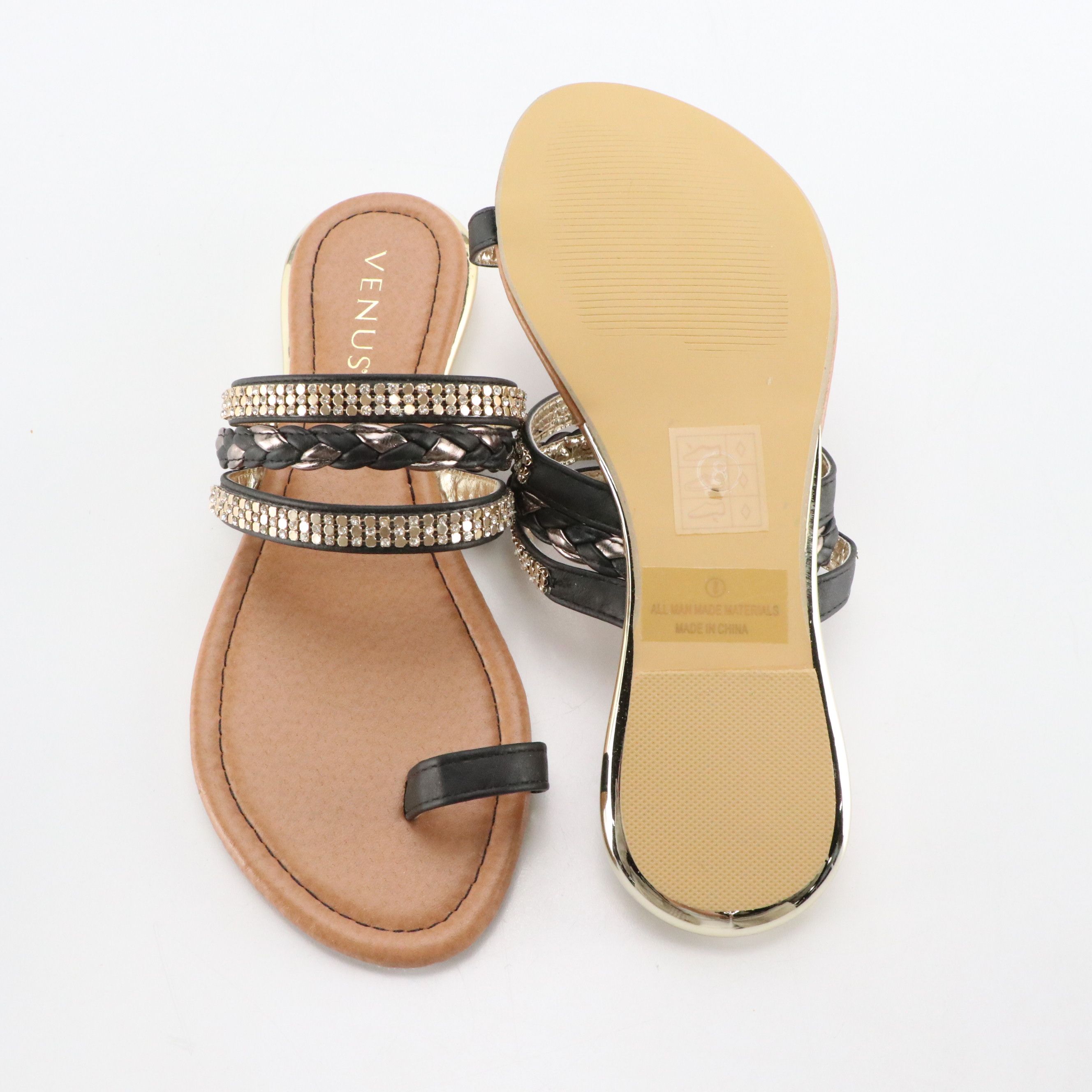 Hunters Run Beaded Leather Fringe Moccasins, Venus Embellished Sandals in Box