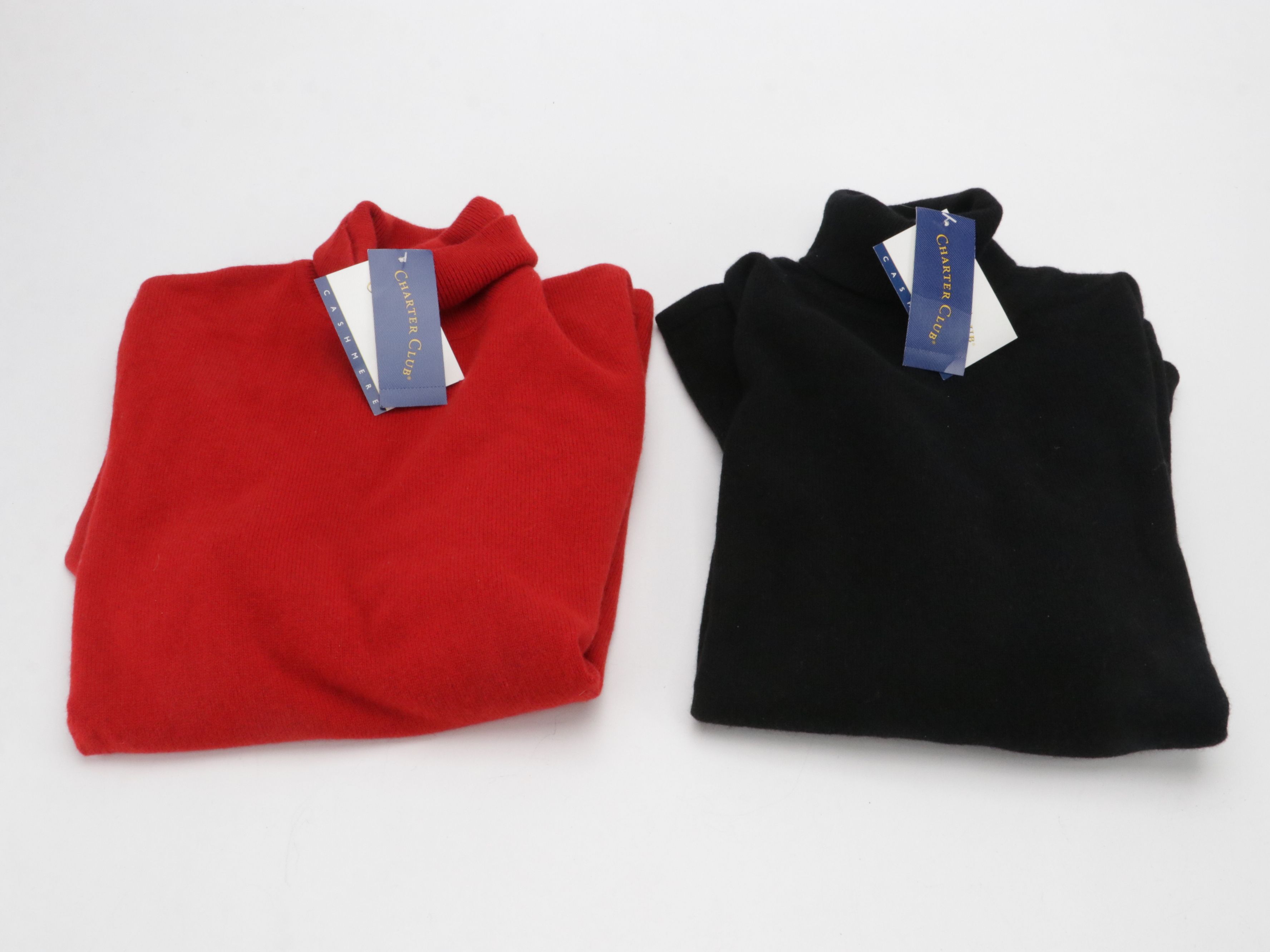 Charter Club and Pringle of Scotland Cashmere Turtleneck Sweaters