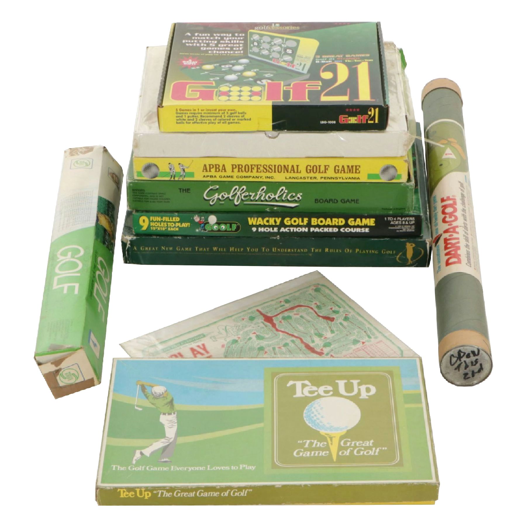 "The Golferholics" and "Wacky Golf Board Game" with Other Golf Board Games