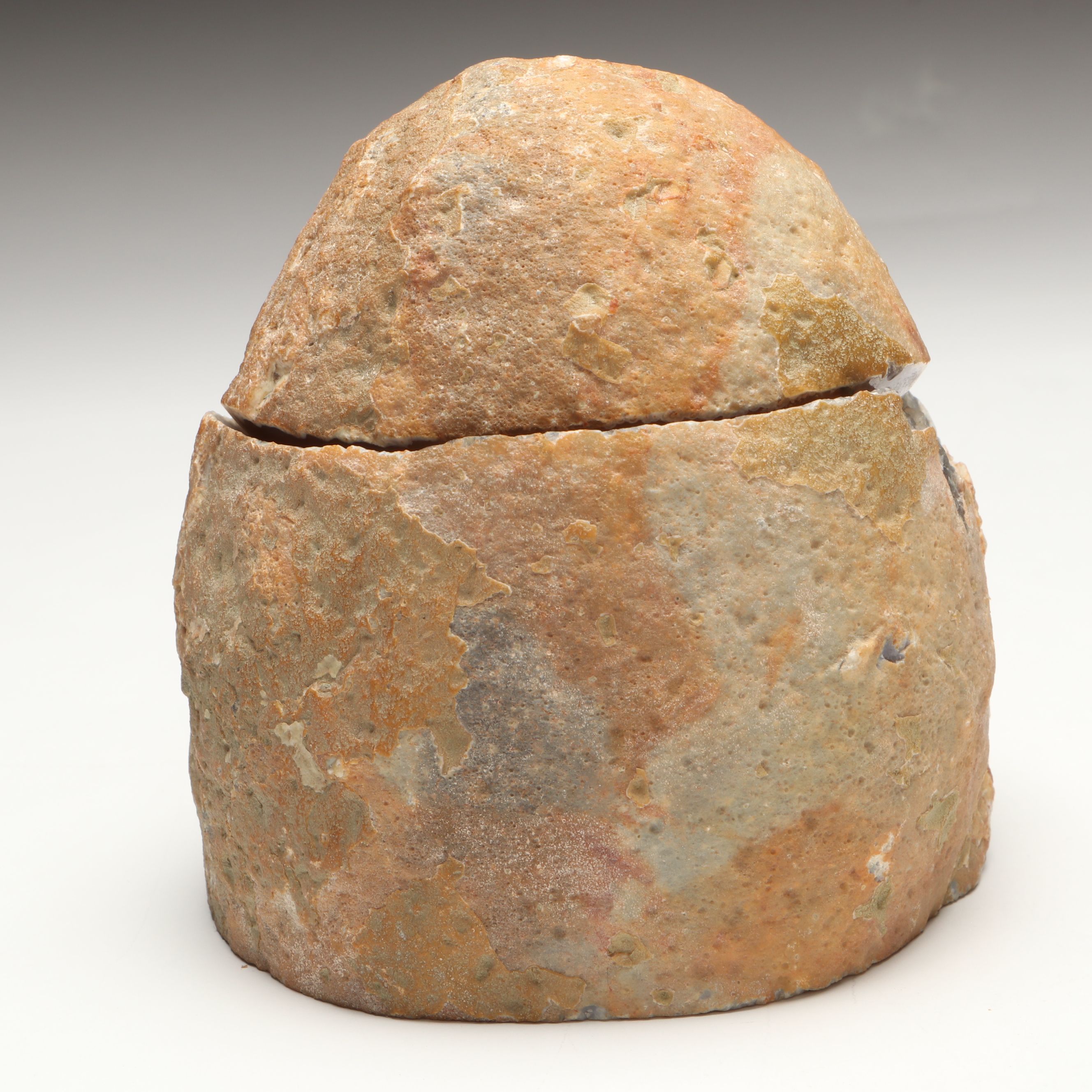 Split and Carved Calcite Cathedral Geode Specimen