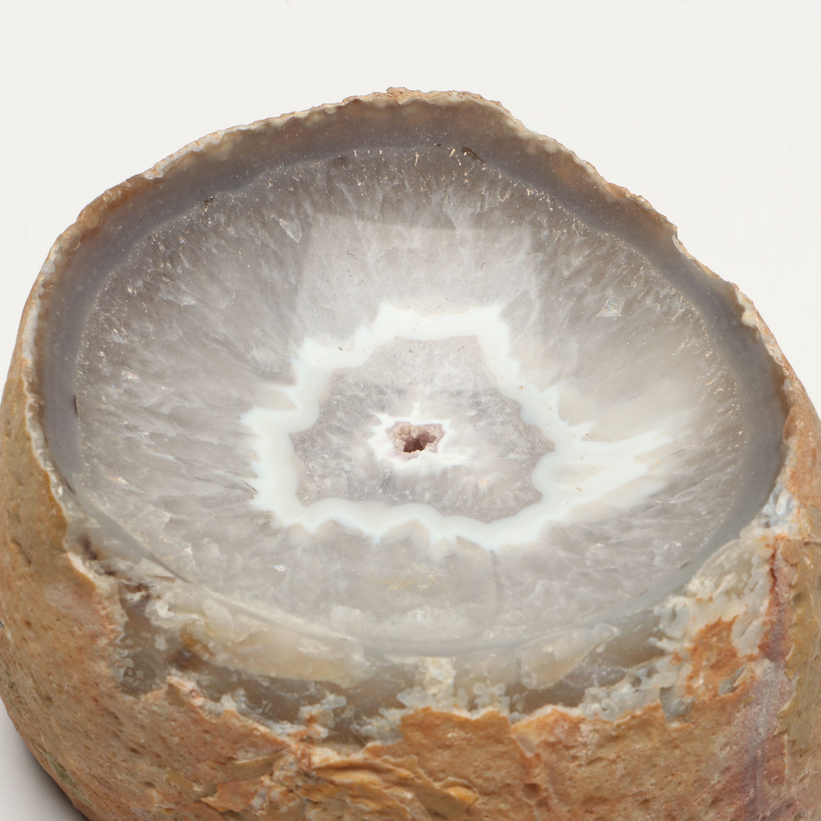 Split and Carved Calcite Cathedral Geode Specimen
