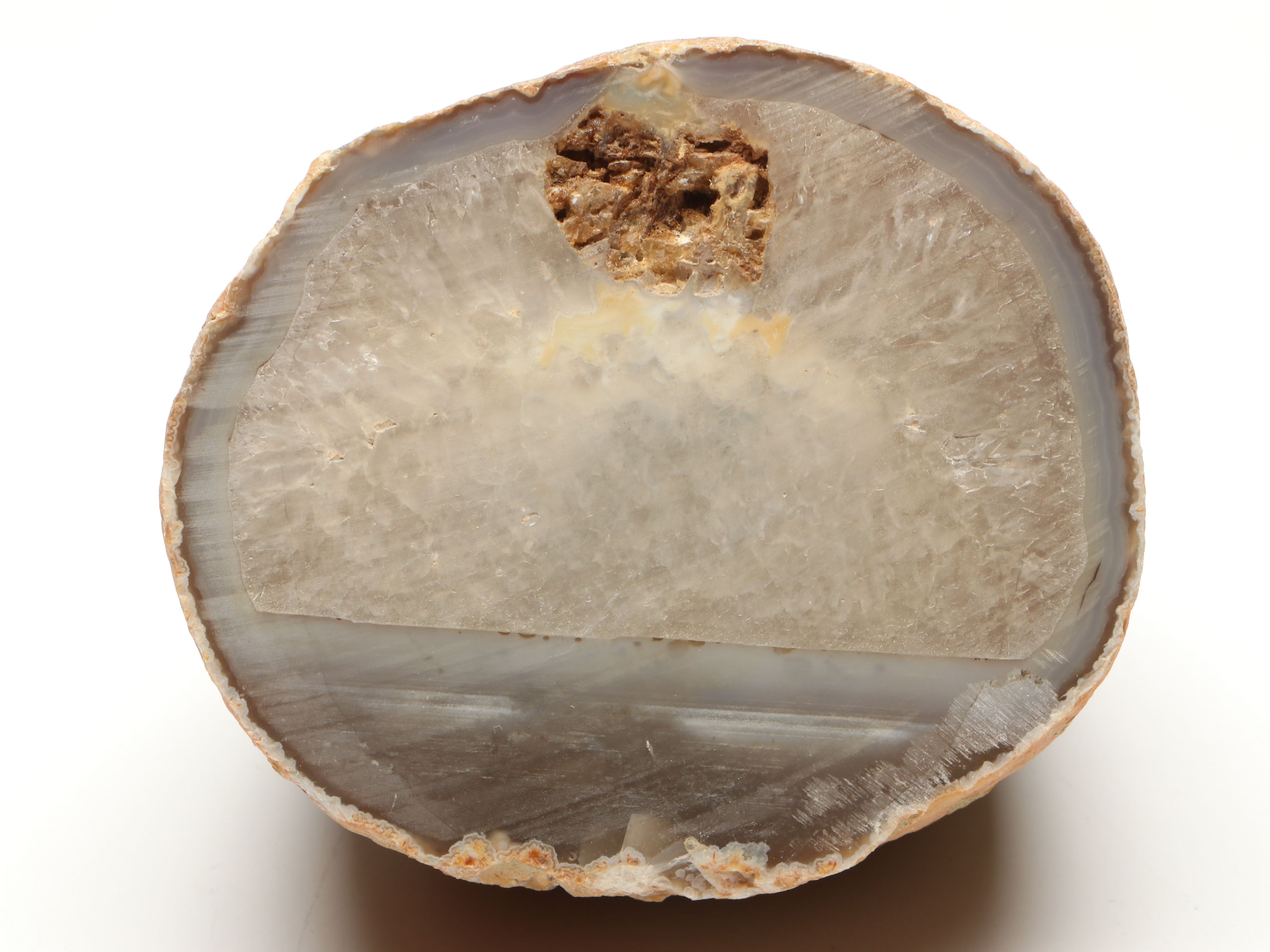 Split and Carved Calcite Cathedral Geode Specimen