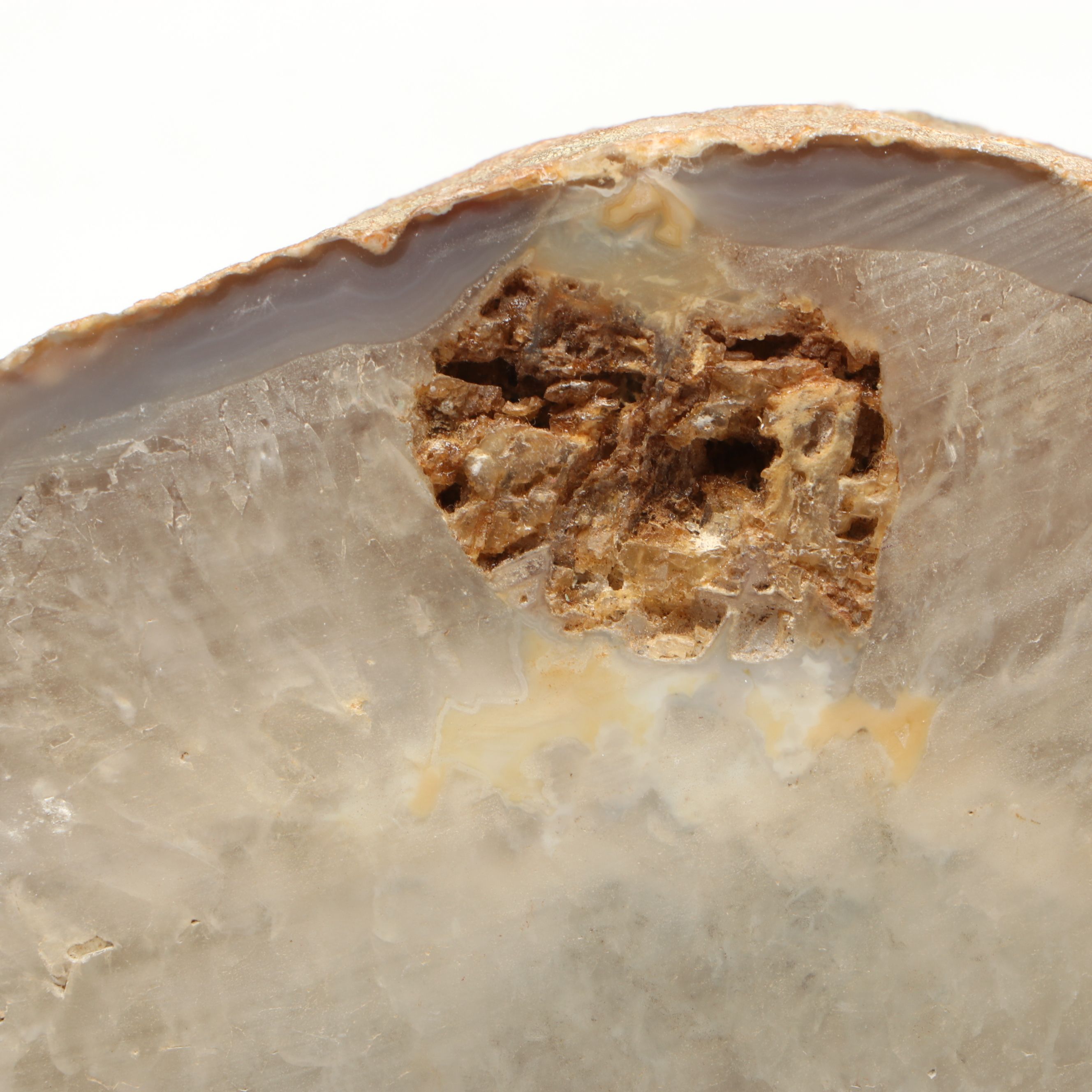 Split and Carved Calcite Cathedral Geode Specimen
