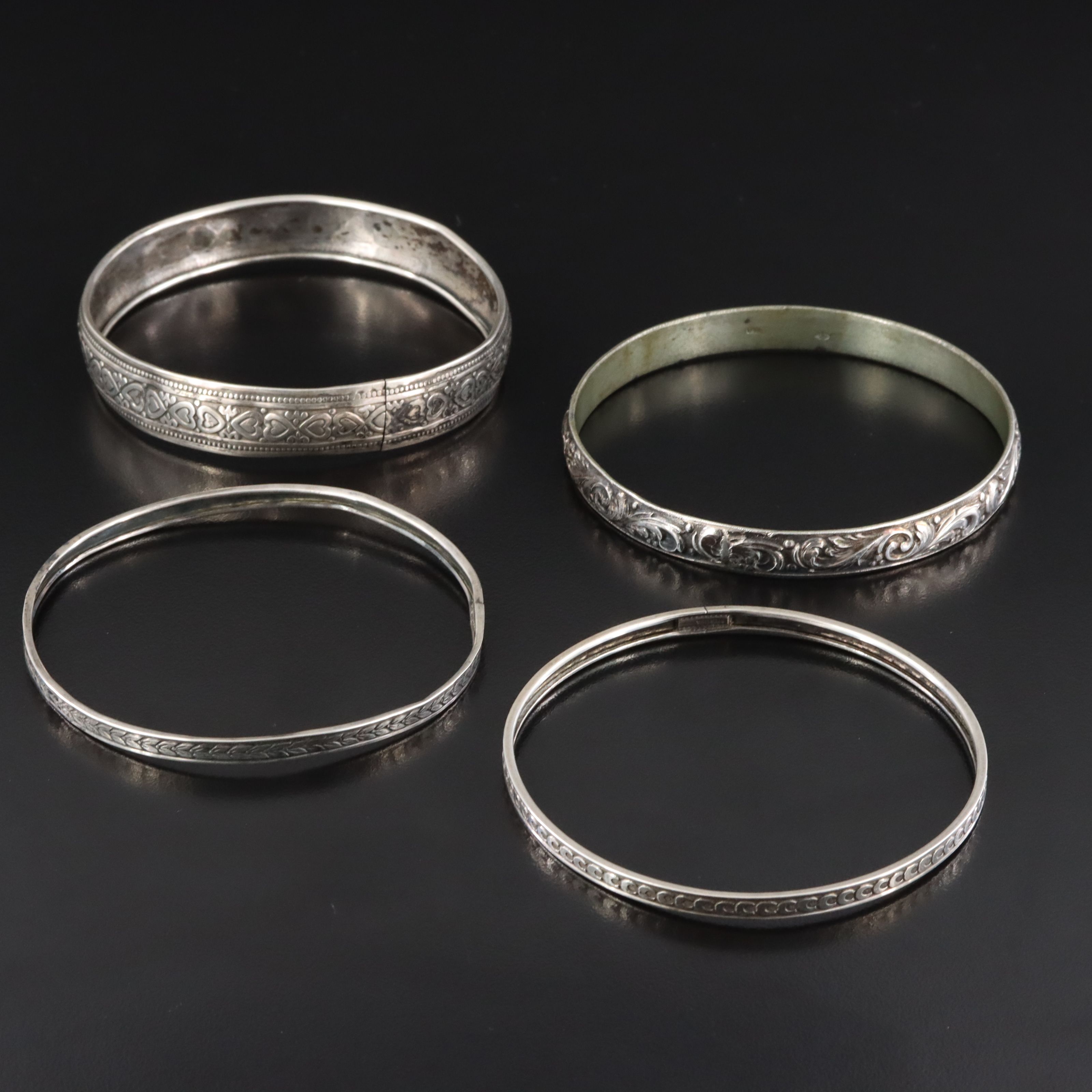 800 Silver and Sterling Bangle Collection Featuring Danecraft
