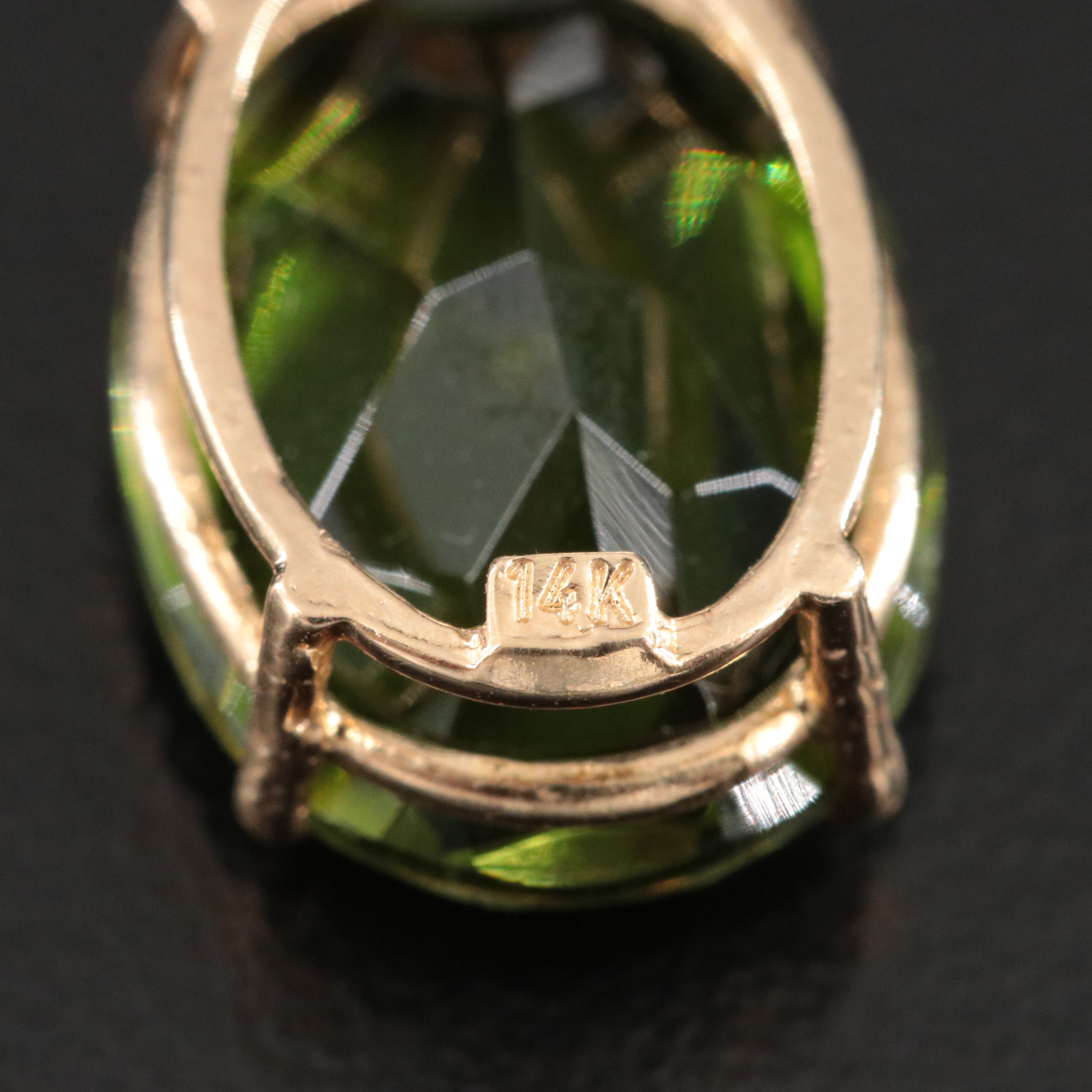 14K Spinel Triplet Pendant