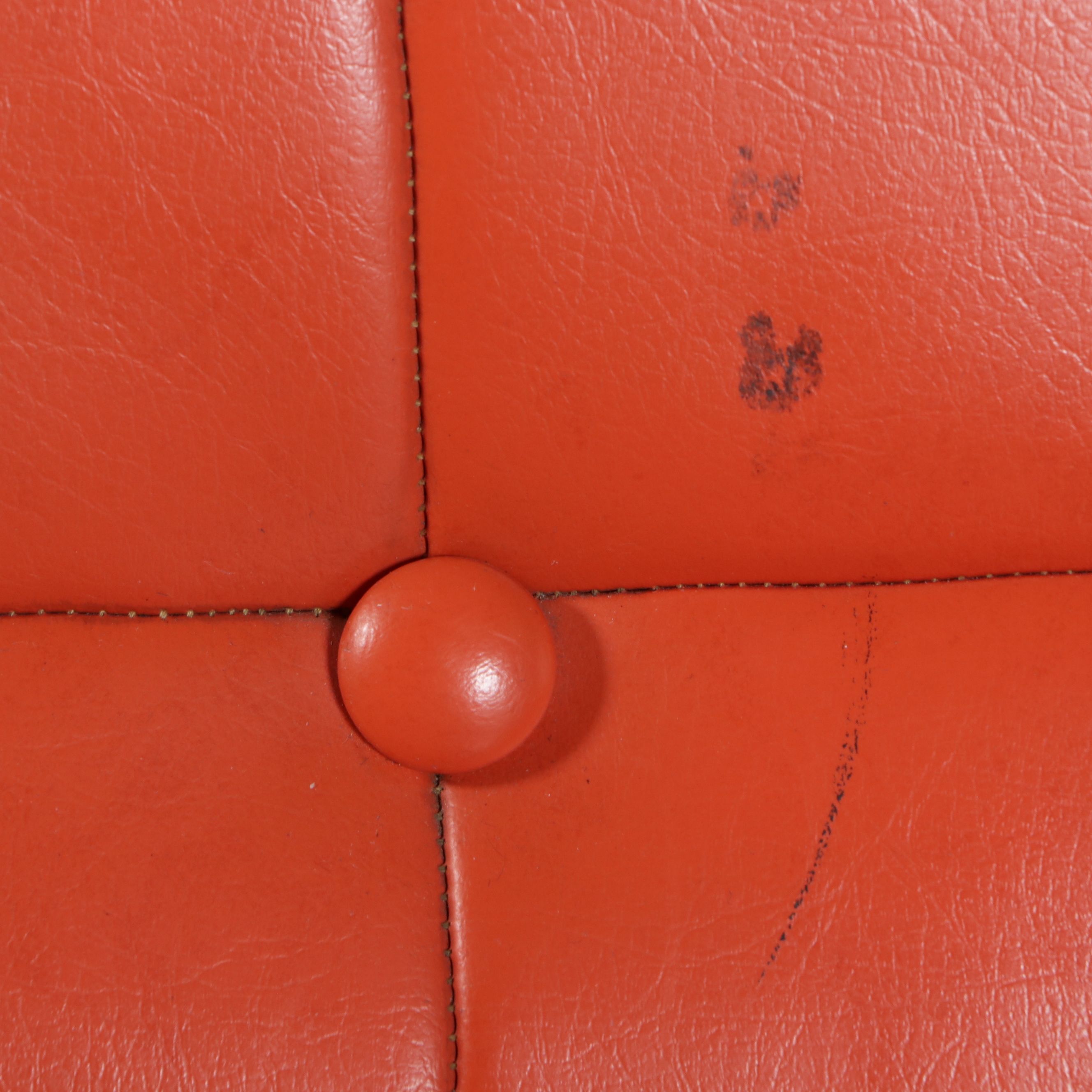 Mid Century Modern Burnt Orange Vinyl Recliner