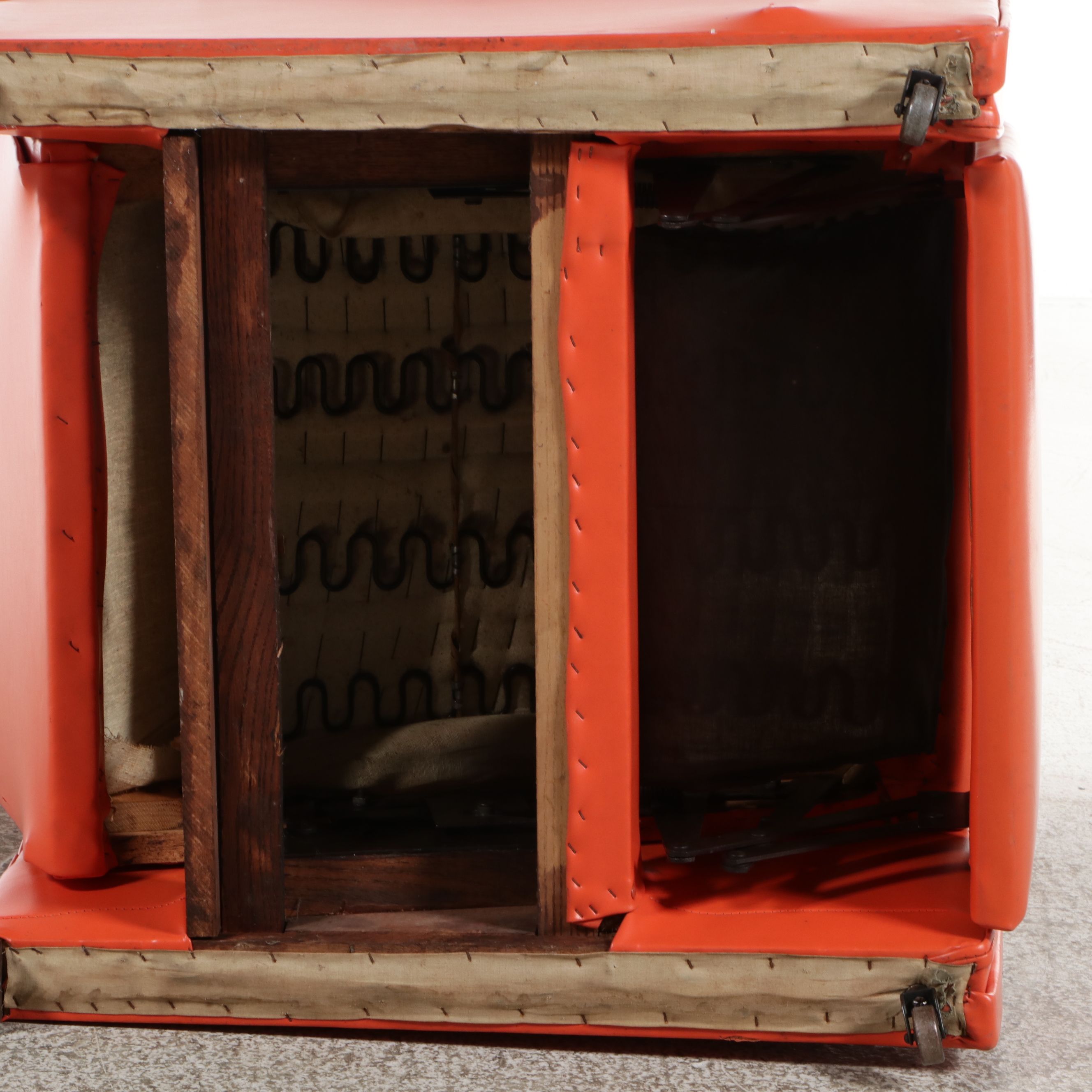 Mid Century Modern Burnt Orange Vinyl Recliner