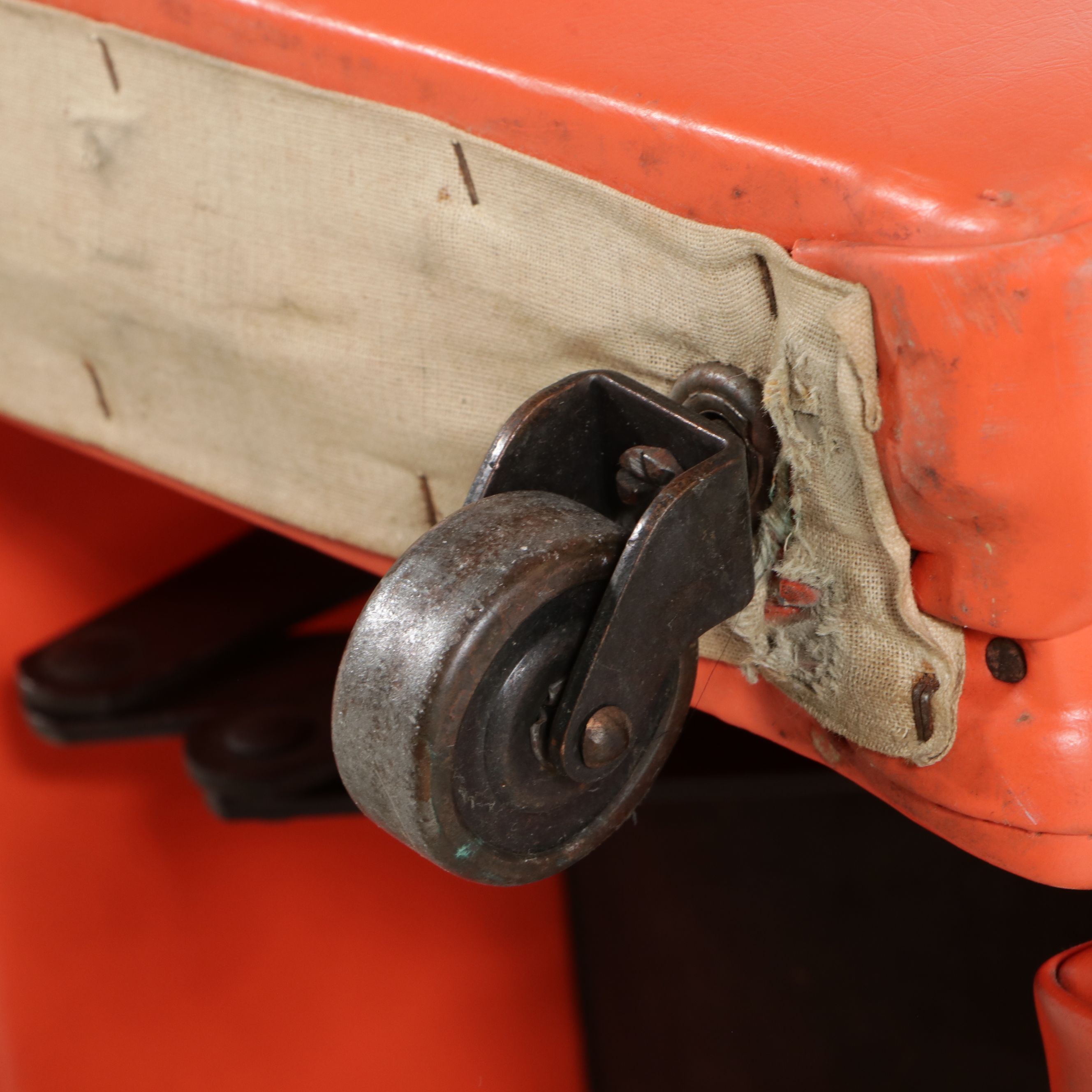 Mid Century Modern Burnt Orange Vinyl Recliner
