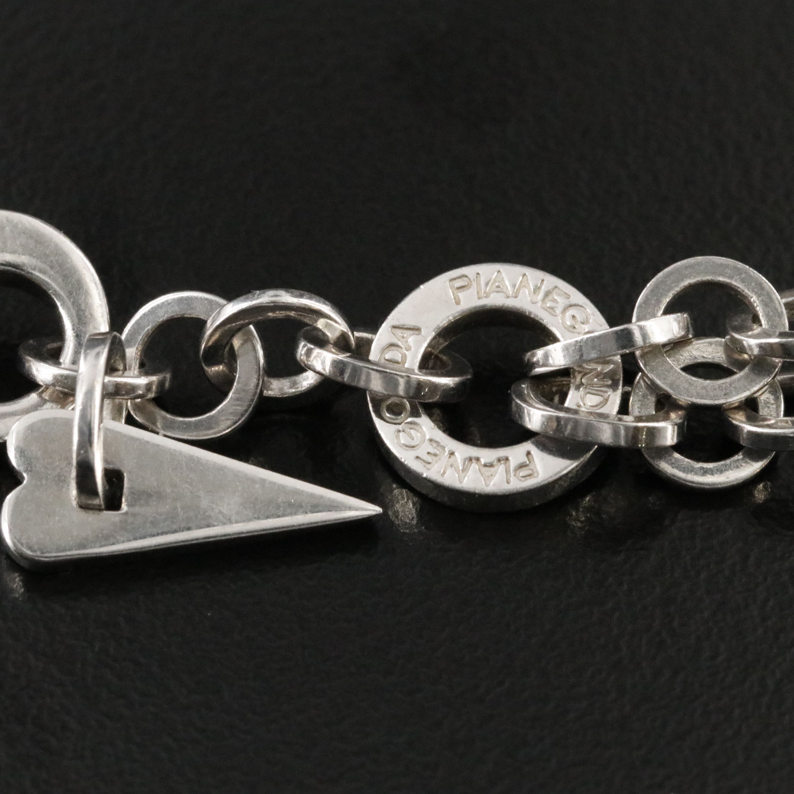 Pianegonda Sterling Pave Diamond Heart Necklace