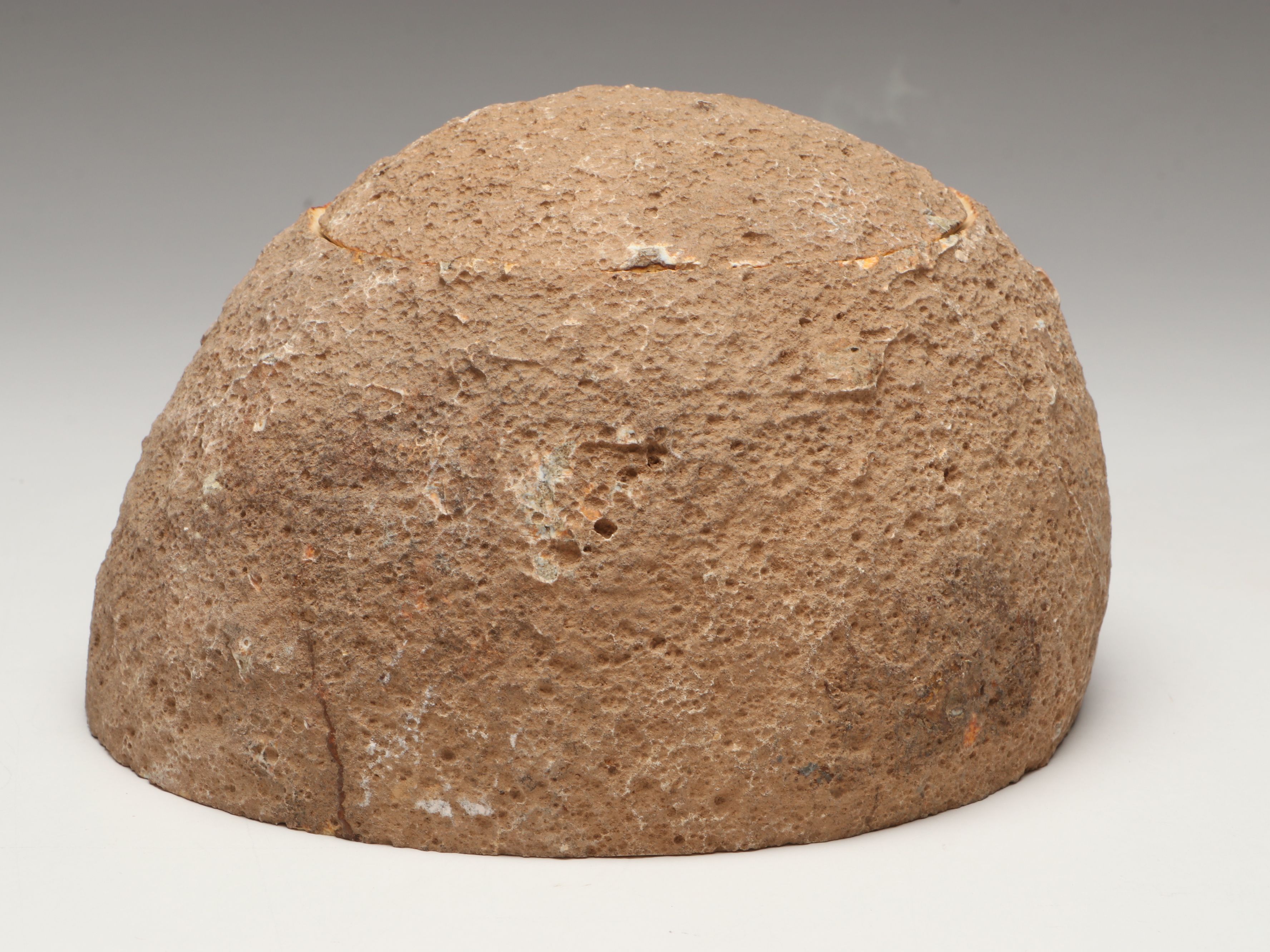 Carved Banded Agate and Calcite Geode Specimen