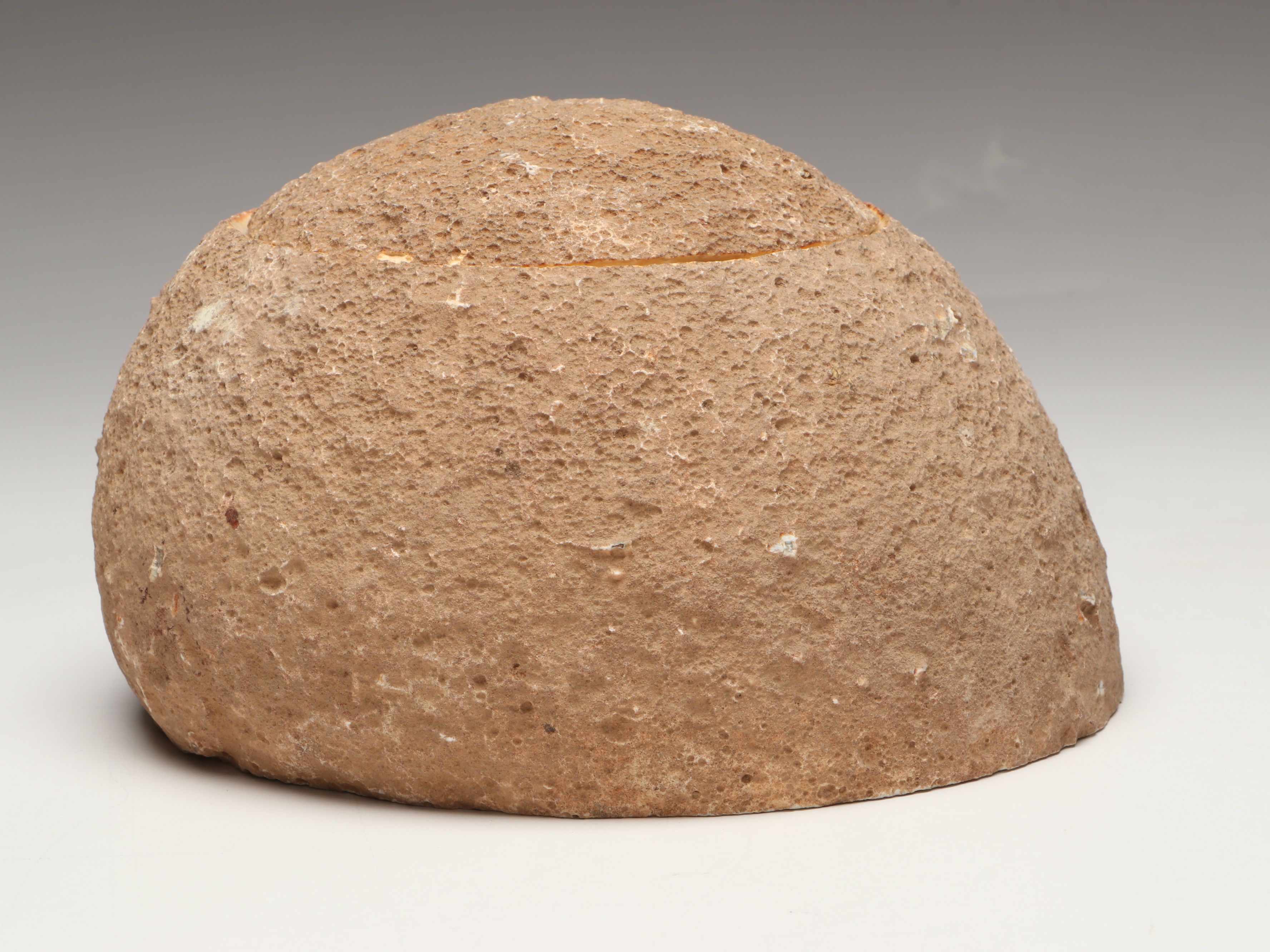 Carved Banded Agate and Calcite Geode Specimen