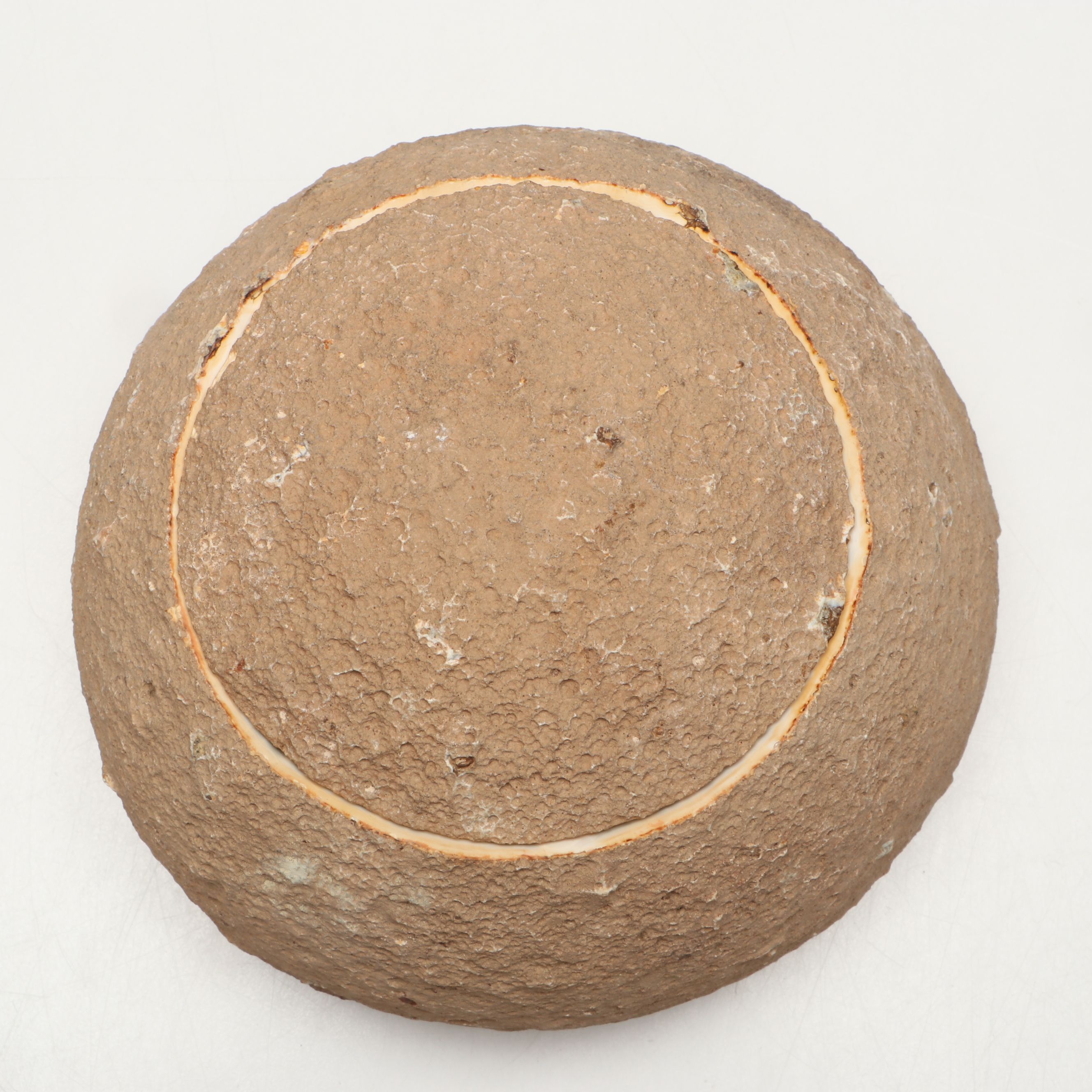 Carved Banded Agate and Calcite Geode Specimen