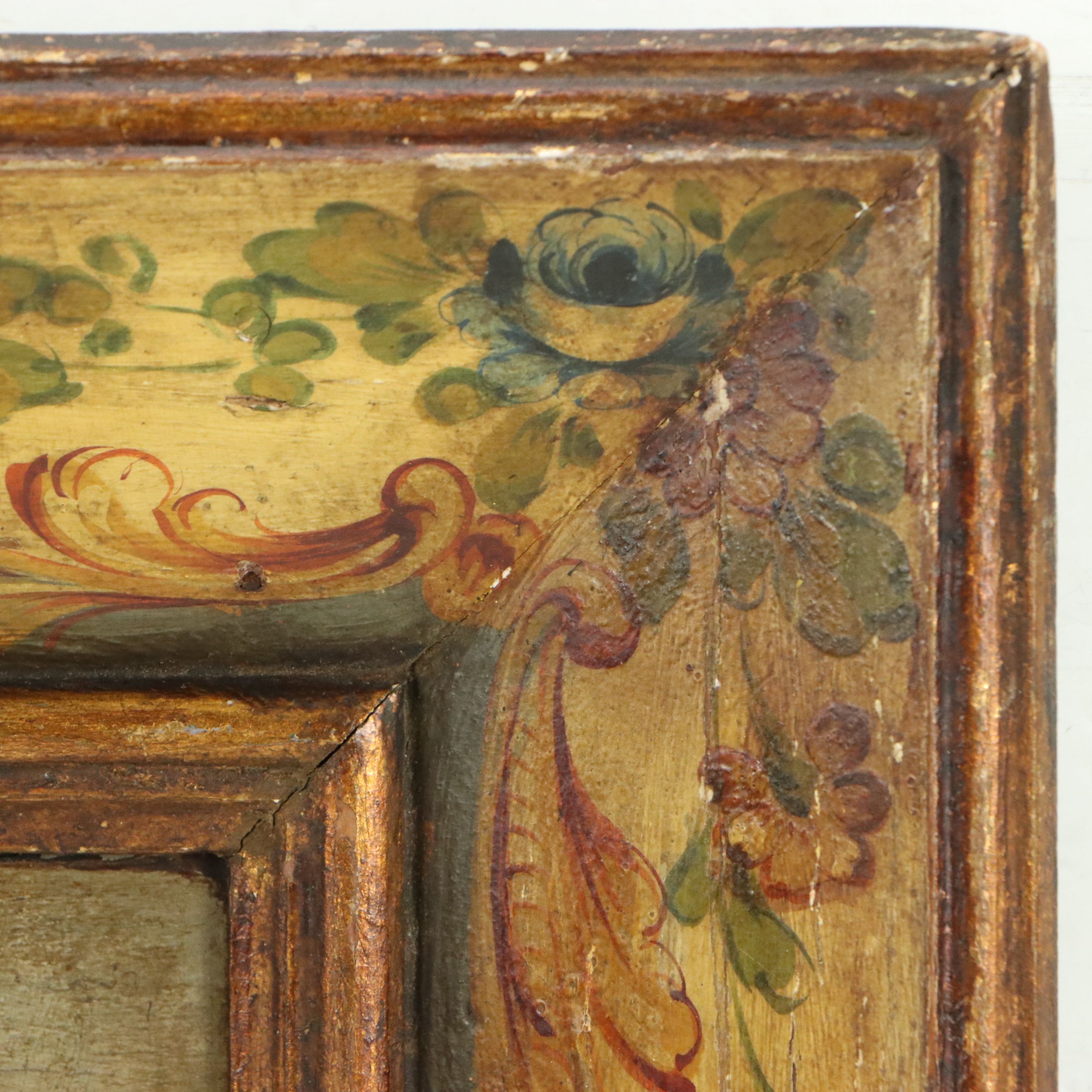 Italian School Oil Painting of Lovers on Seaside Bench, 19th Century