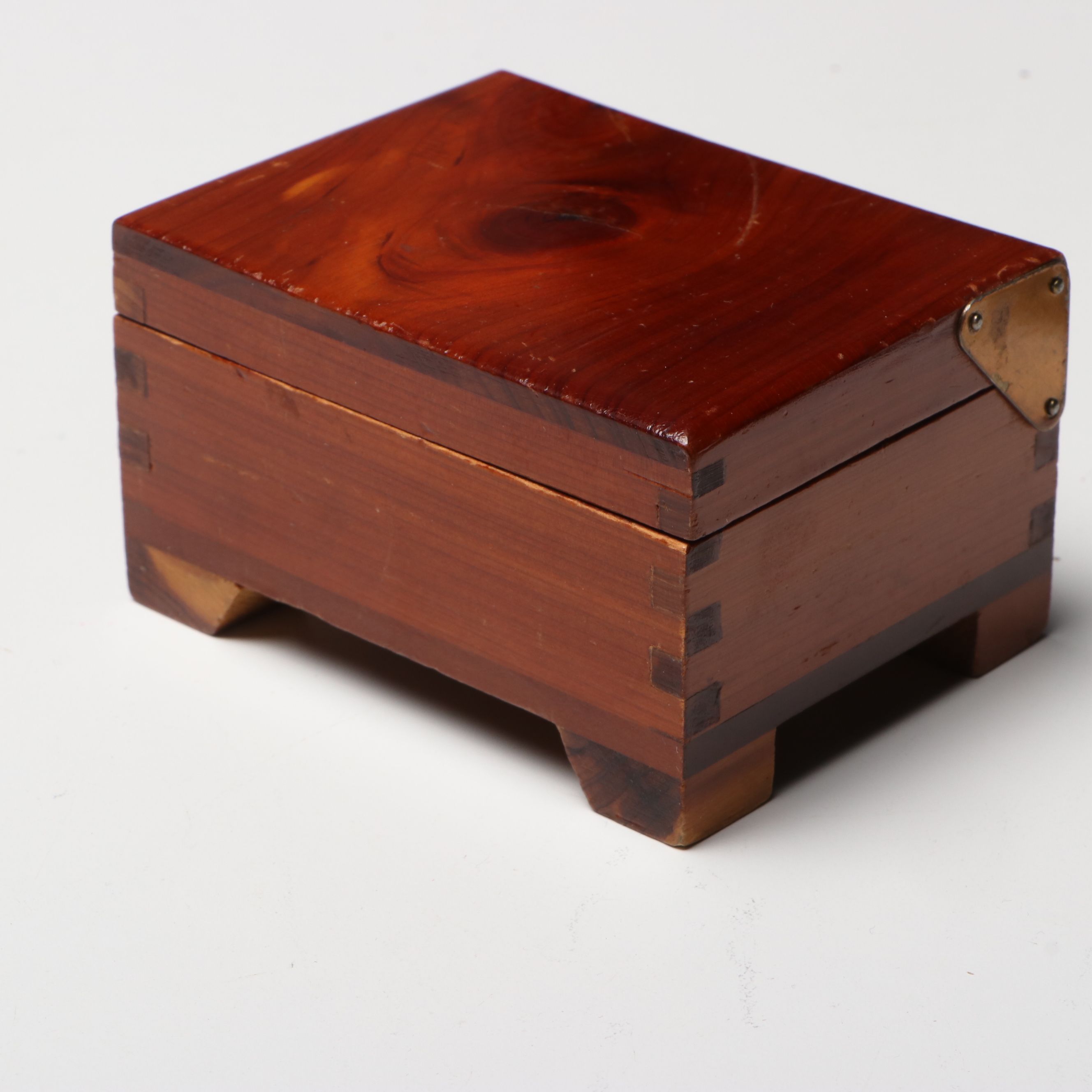 Intarsia Landscape Wood Music Box with Marquetry, Hand-Painted and Other Boxes