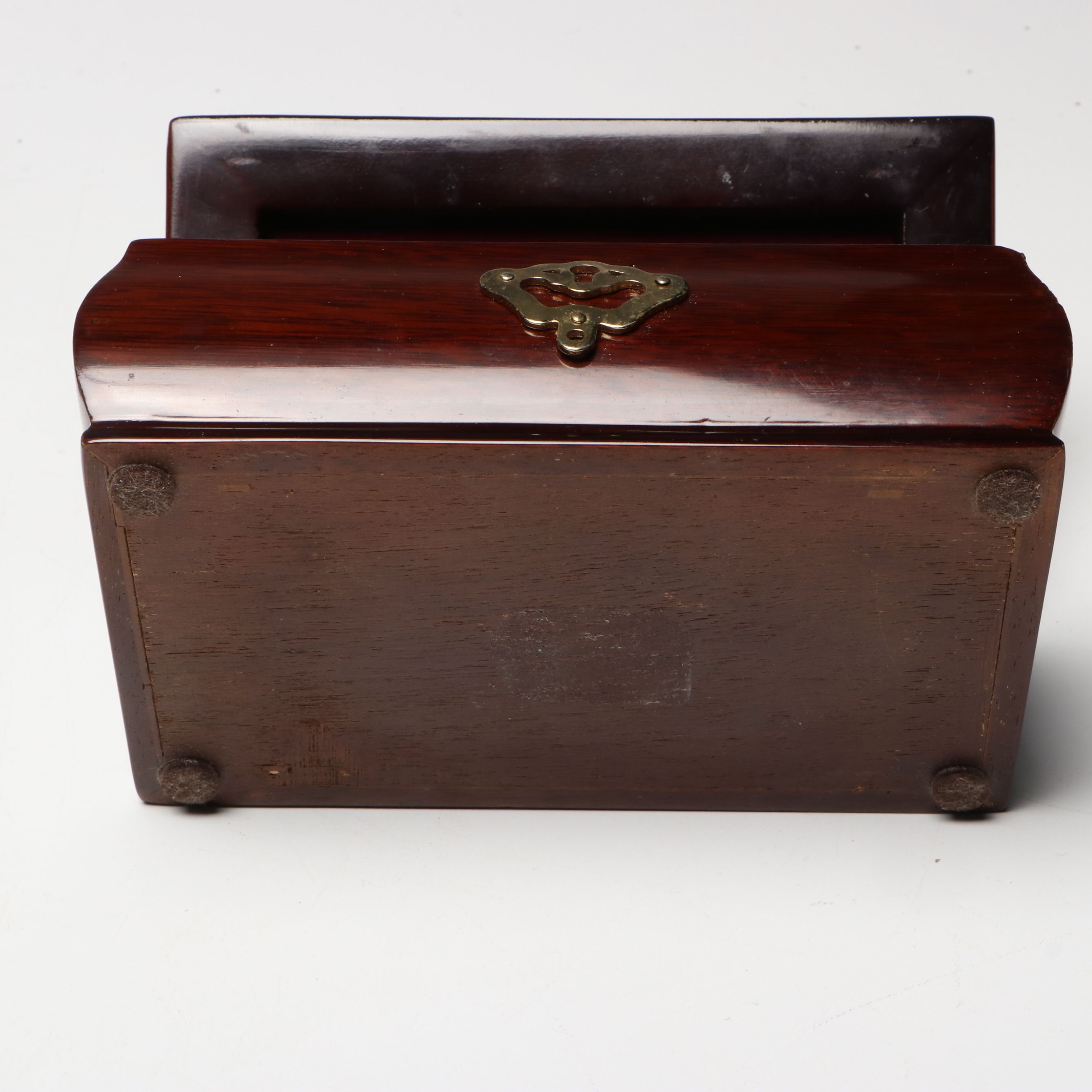 Intarsia Landscape Wood Music Box with Marquetry, Hand-Painted and Other Boxes