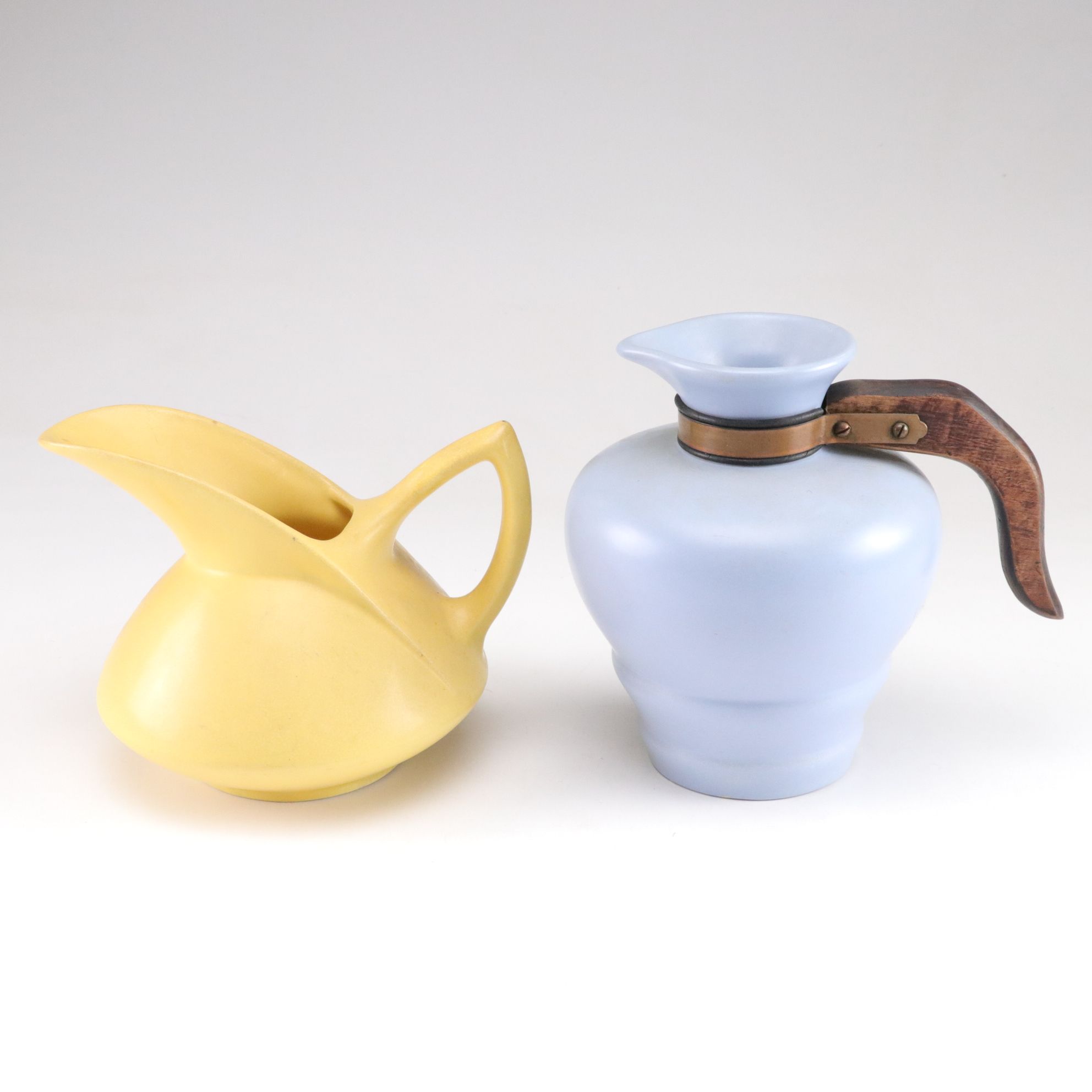 Ceramic Pitchers and Bowl Featuring McCoy "Rustic Line Grapes" Vase