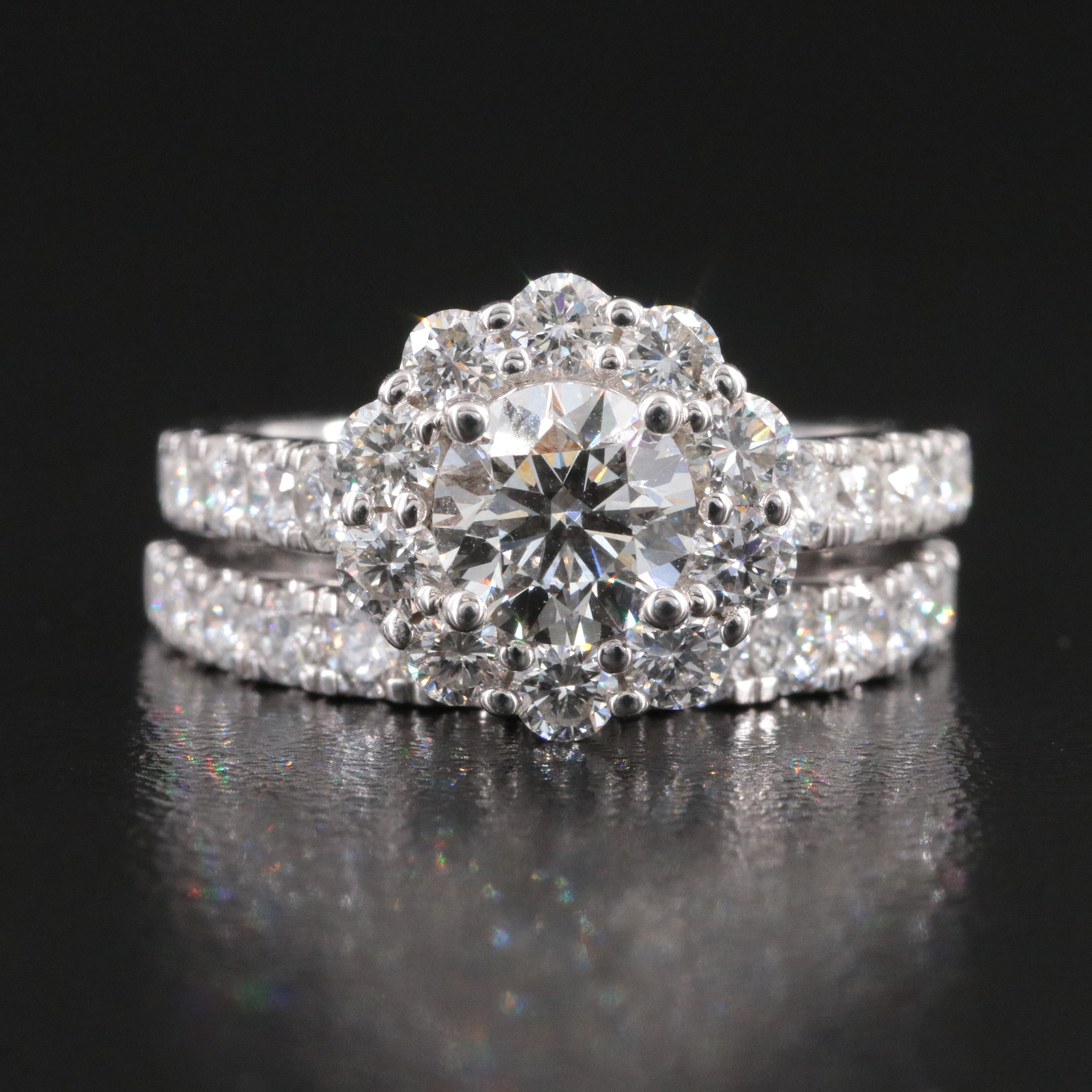 14K 2.97 CTW Lab Grown Diamond Ring Set