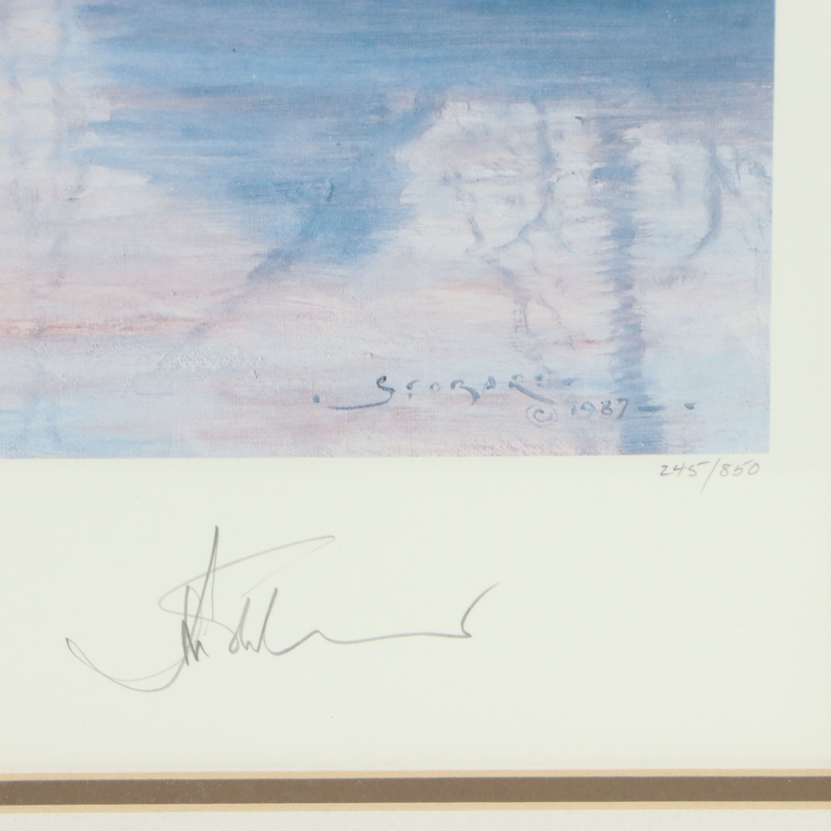 John Stobart Offset Lithograph "Sunrise Over Nantucket in 1835," 1987