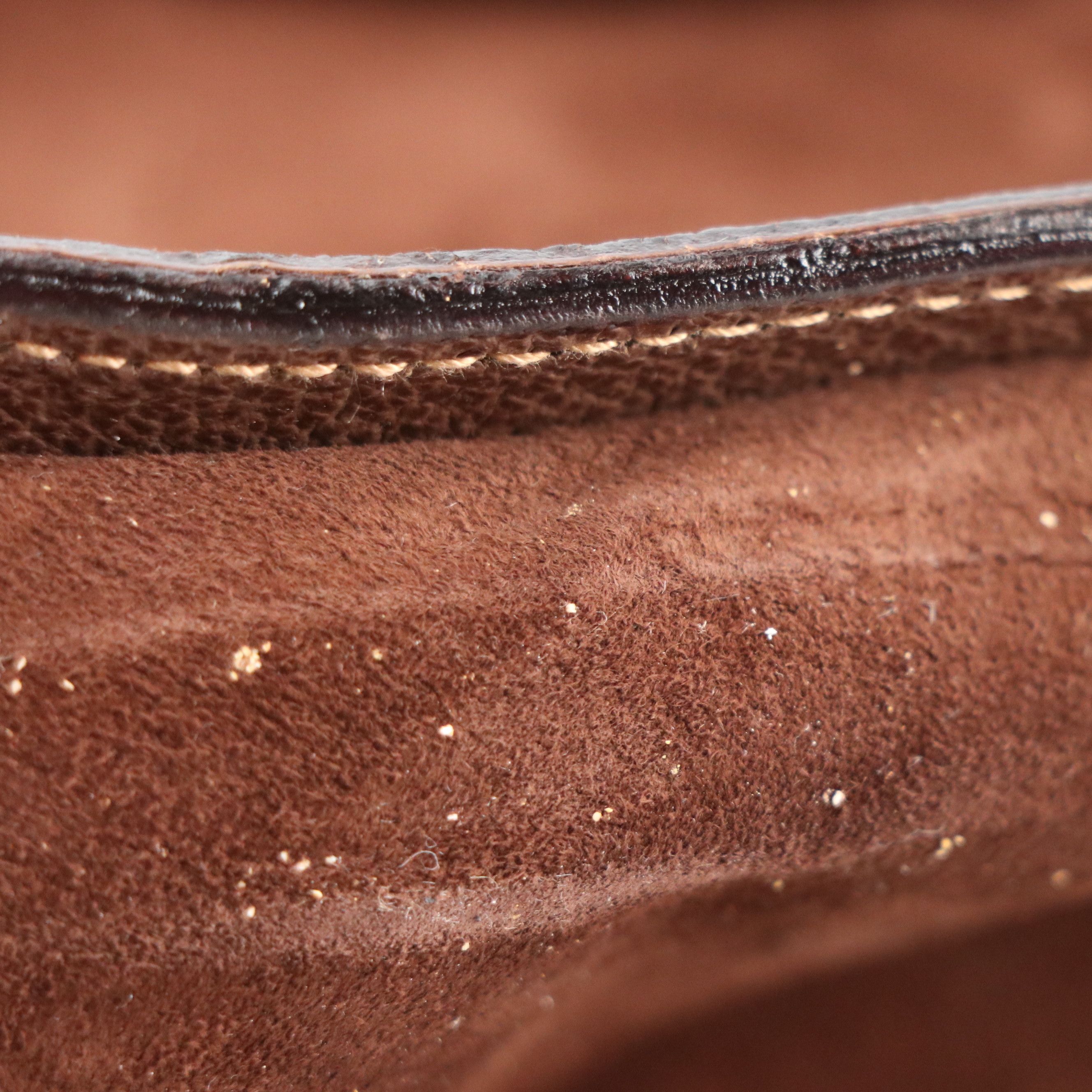 Gucci Bamboo Handle Diana Tote Bag in Brown Suede and Leather